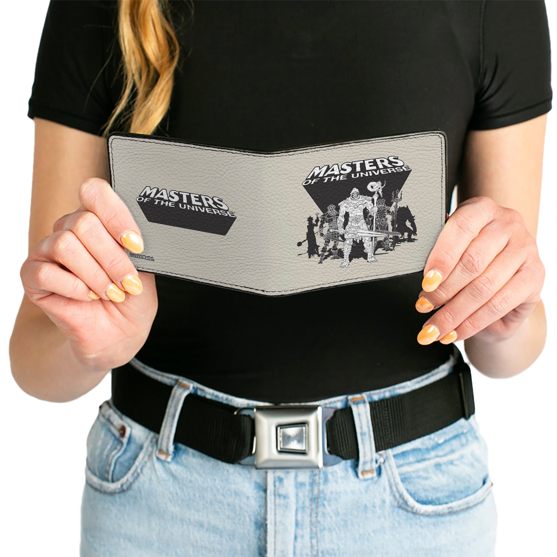 Bi-Fold Wallet - MASTERS OF THE UNIVERSE Skeletor and the Evil Ones Group Pose and Title Logo Gray/Black/White Bi-Fold Wallets Masters of the Universe