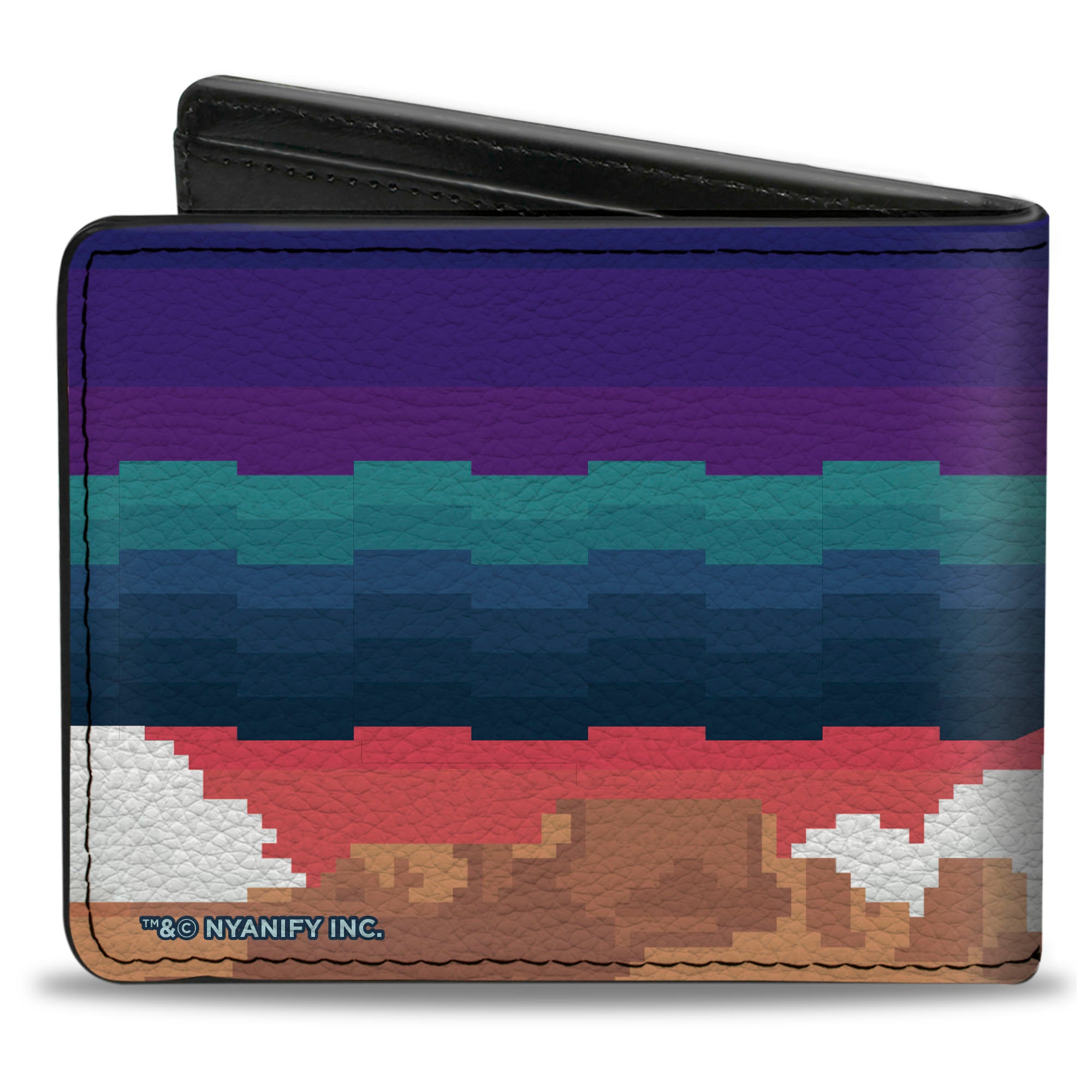 Bi-Fold Wallet - Cowboy Nyan Cat Flying Desert Pose Multi Color Bi-Fold Wallets Nyan Cat