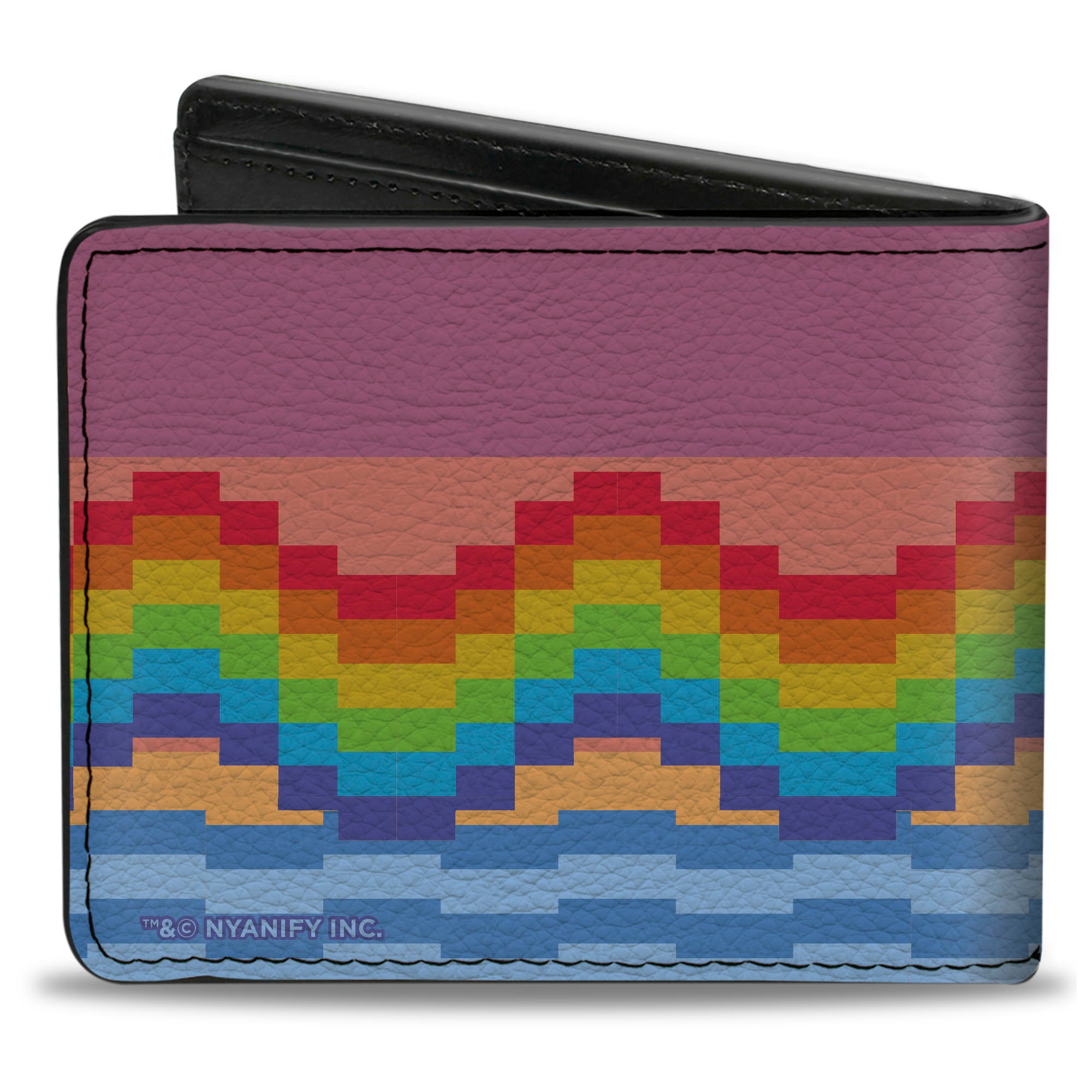 Bi-Fold Wallet - Surfing Nyan Cat Flying Pose Multi Color Bi-Fold Wallets Nyan Cat