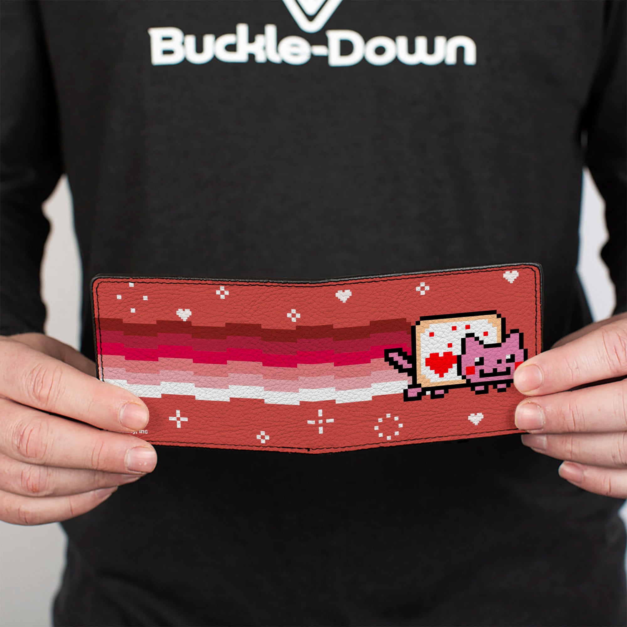 Bi-Fold Wallet - Valentine's Nyan Cat Red