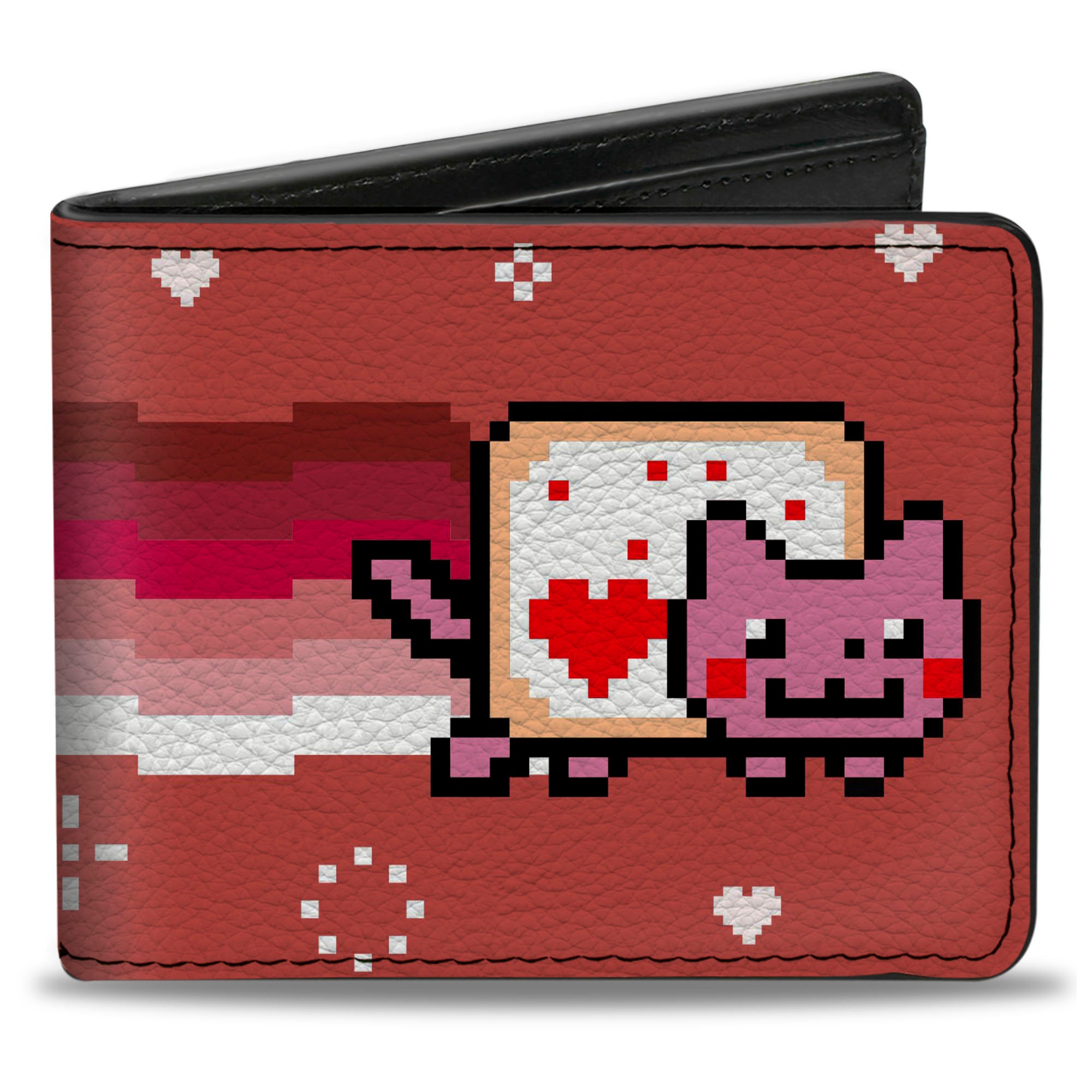Bi-Fold Wallet - Valentine's Nyan Cat Red