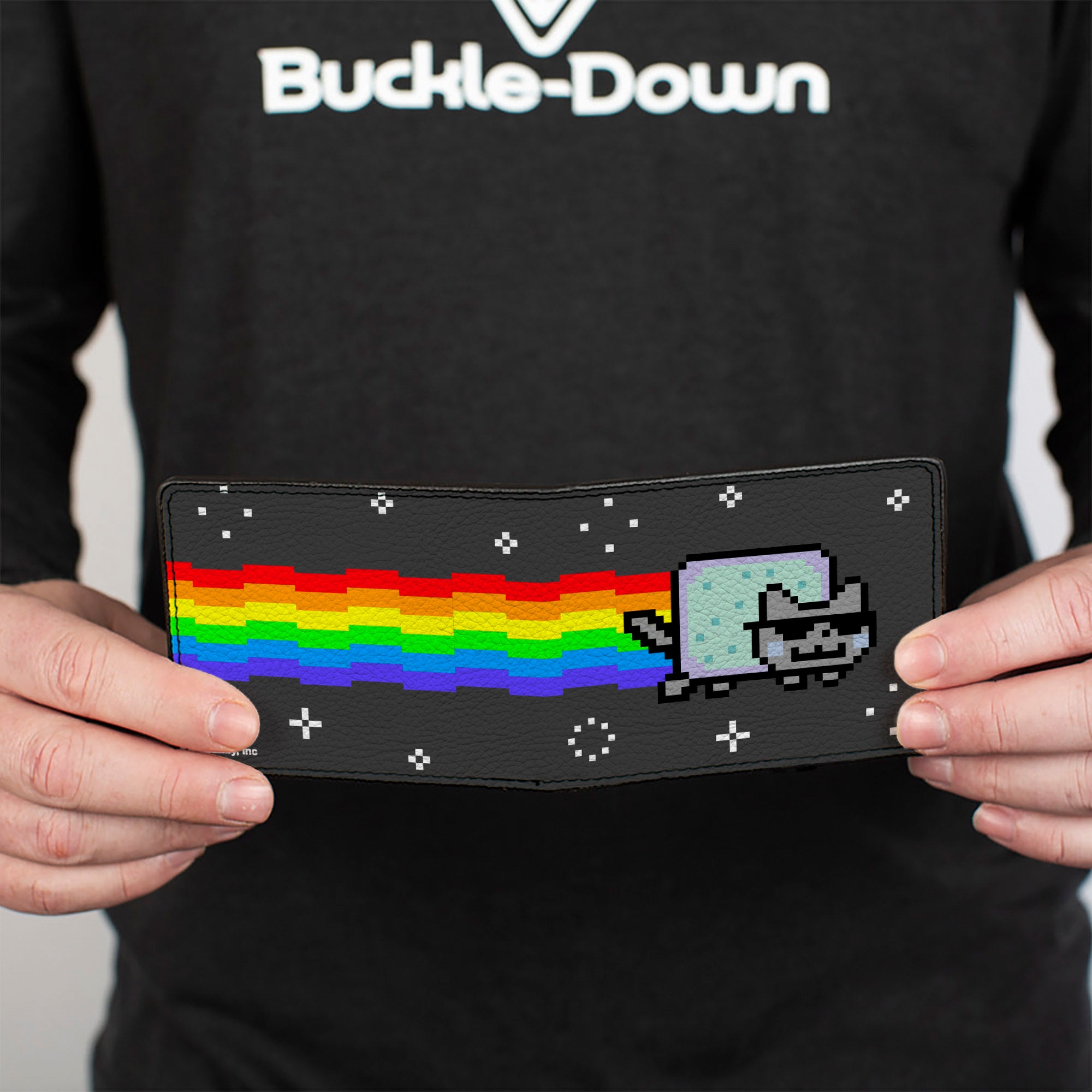 Bi-Fold Wallet - Cool Jazz Nyan Cat Black