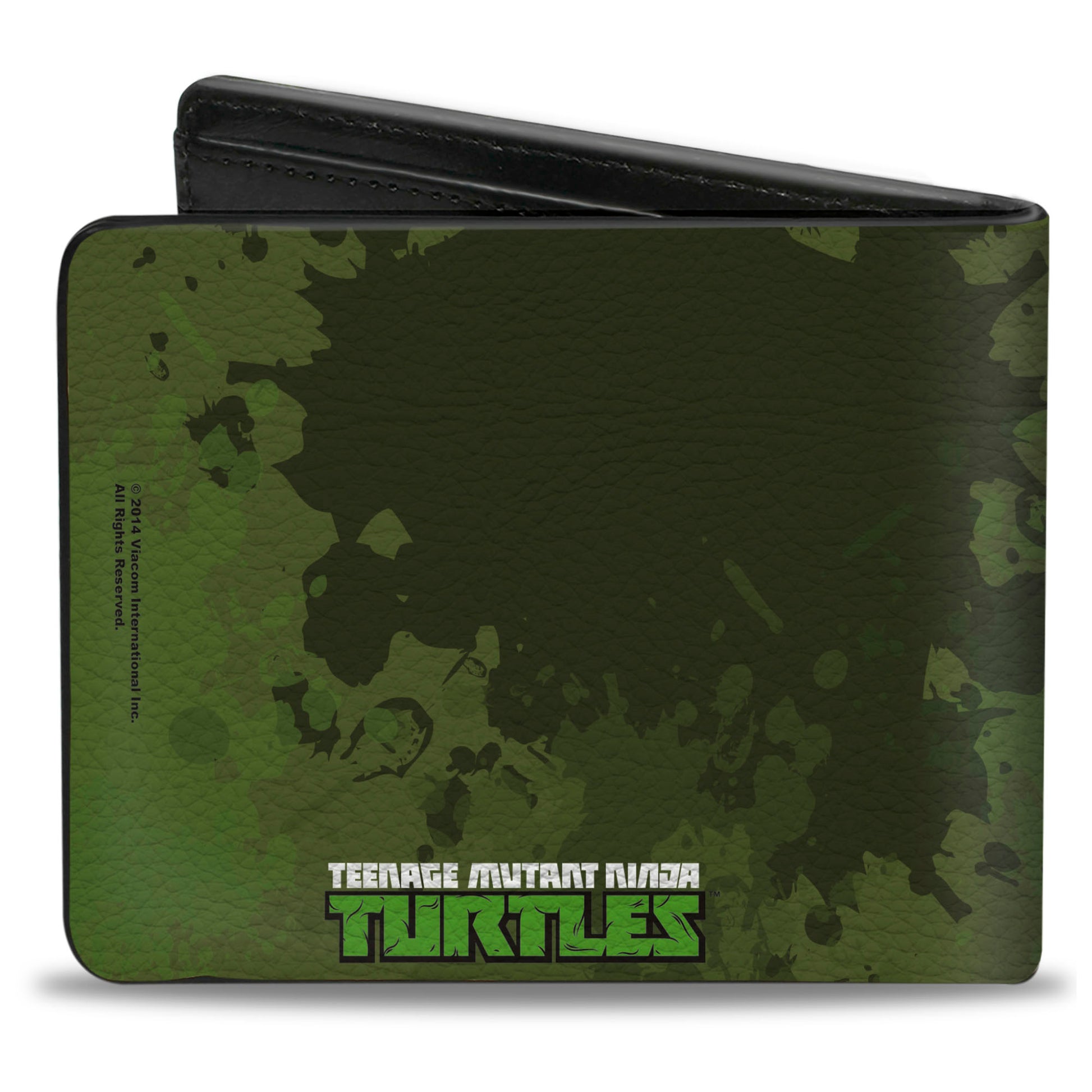 Bi-Fold Wallet - Classic TMNT Turtles Battle Pose9 + TEENAGE MUTANT NINJA TURTLES Logo Splatter Greens Bi-Fold Wallets Teenage Mutant Ninja Turtles
