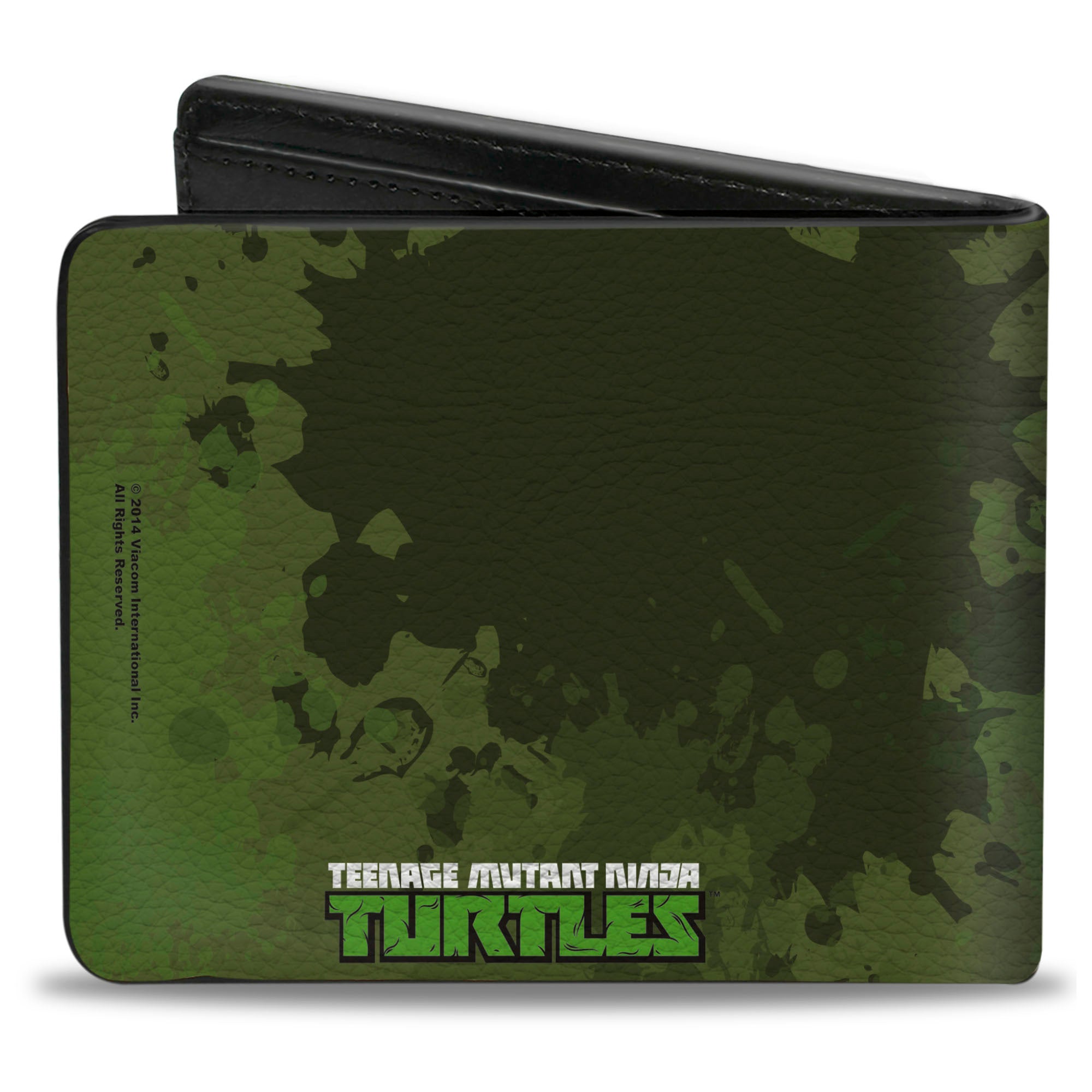 Bi-Fold Wallet - Classic TMNT Turtles Battle Pose9 + TEENAGE MUTANT NINJA TURTLES Logo Splatter Greens Bi-Fold Wallets Teenage Mutant Ninja Turtles