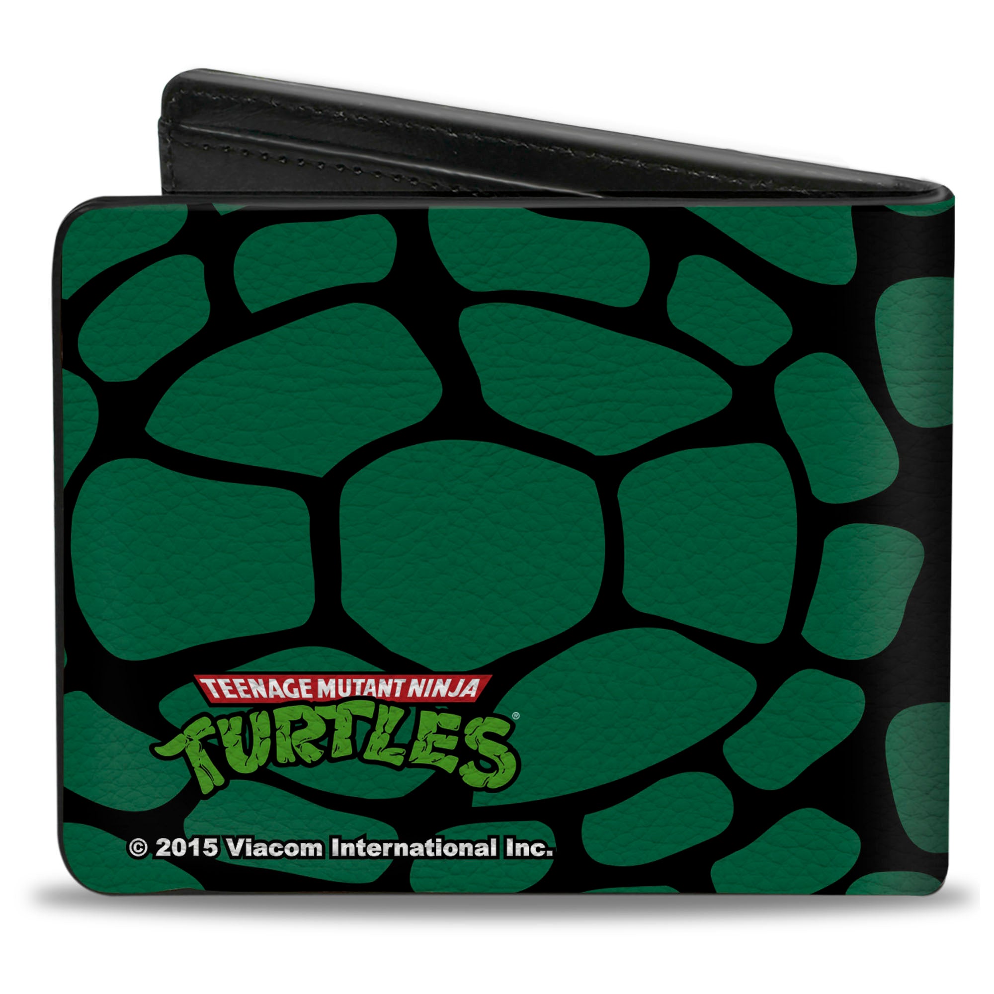 Bi-Fold Wallet - Classic TMNT Turtle Faces Black Green Turtle Shell Bi-Fold Wallets Teenage Mutant Ninja Turtles
