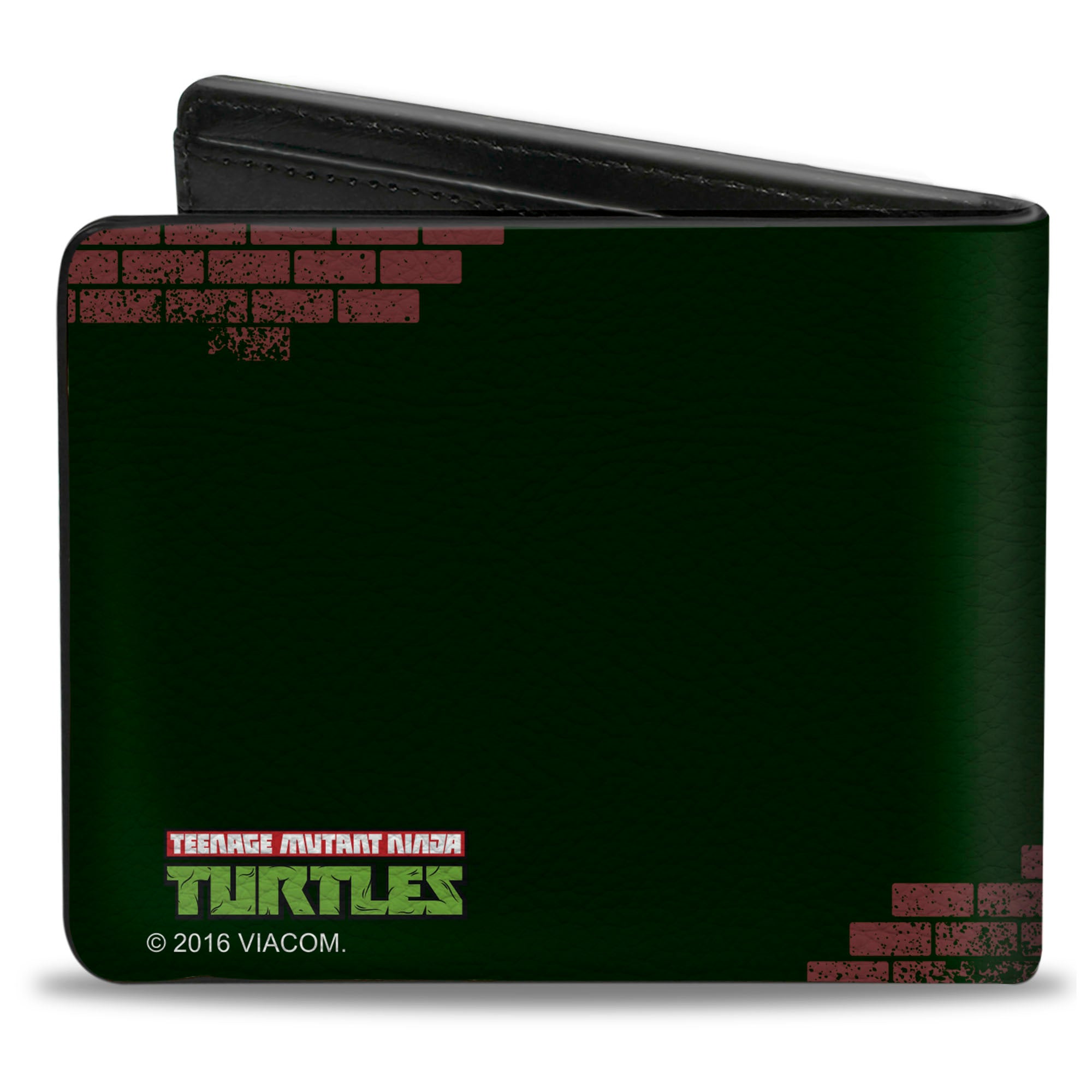 Bi-Fold Wallet - TMNT Rocksteady & Bebop Poses Bricks Gray Black Bi-Fold Wallets Teenage Mutant Ninja Turtles