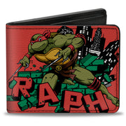 Bi-Fold Wallet - Teenage Mutant Ninja Turtles RAPH Action Pose Red Bi-Fold Wallets Teenage Mutant Ninja Turtles