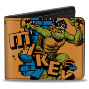 Bi-Fold Wallet - Teenage Mutant Ninja Turtles MIKEY Action Pose Orange Bi-Fold Wallets Teenage Mutant Ninja Turtles