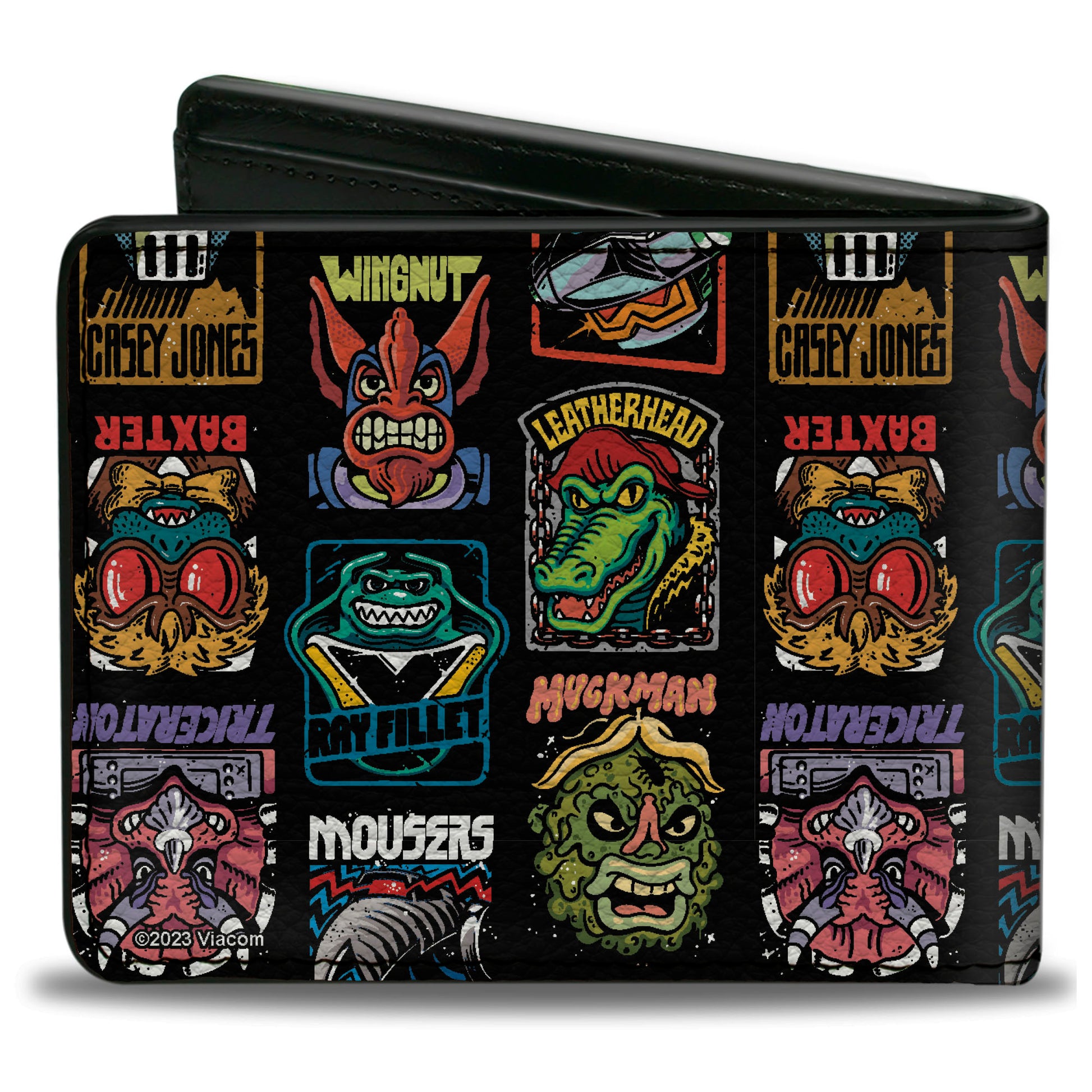 Bi-Fold Wallet - Teenage Mutant Ninja Turtles Allies and Villains Poses Black Bi-Fold Wallets Teenage Mutant Ninja Turtles