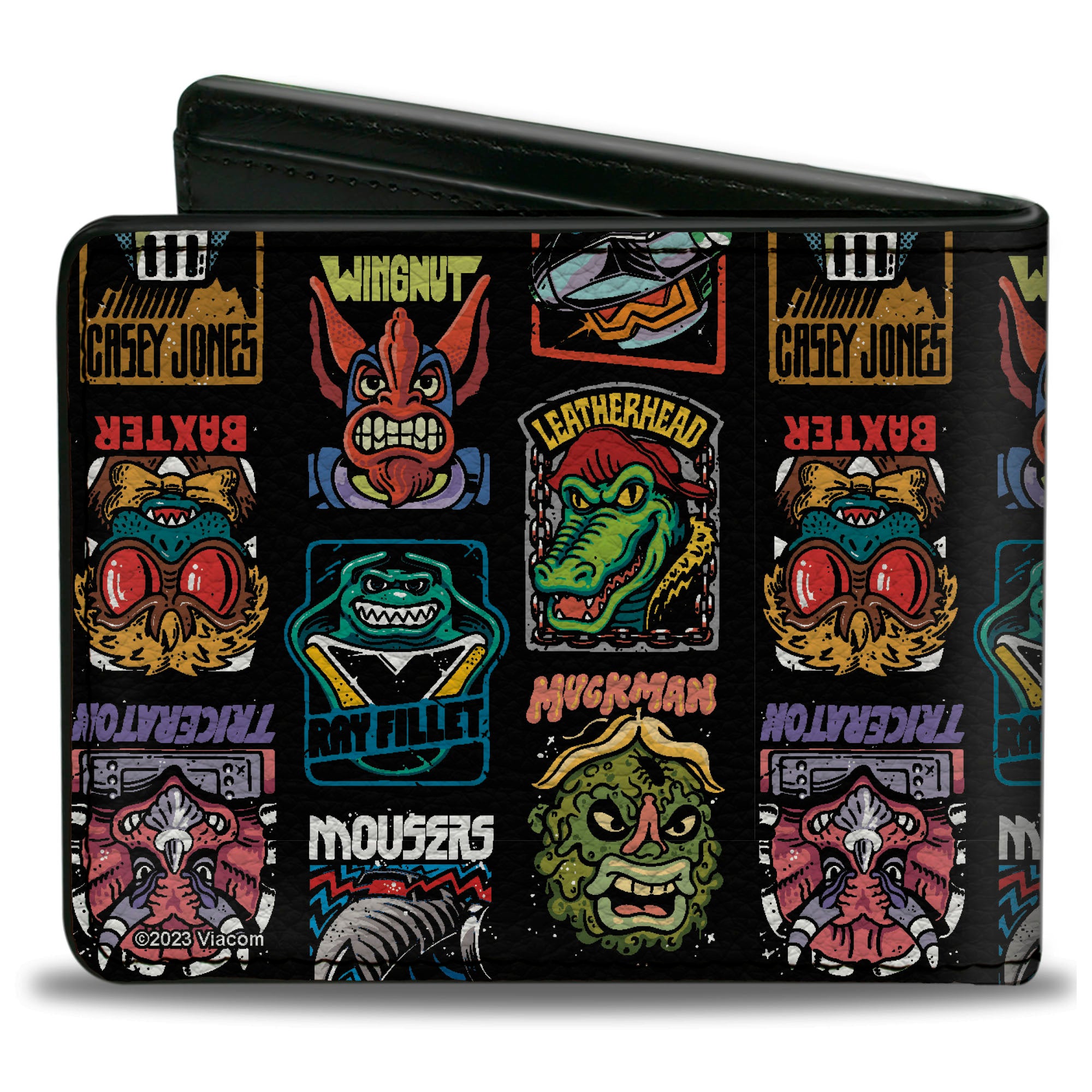 Bi-Fold Wallet - Teenage Mutant Ninja Turtles Allies and Villains Poses Black Bi-Fold Wallets Nickelodeon