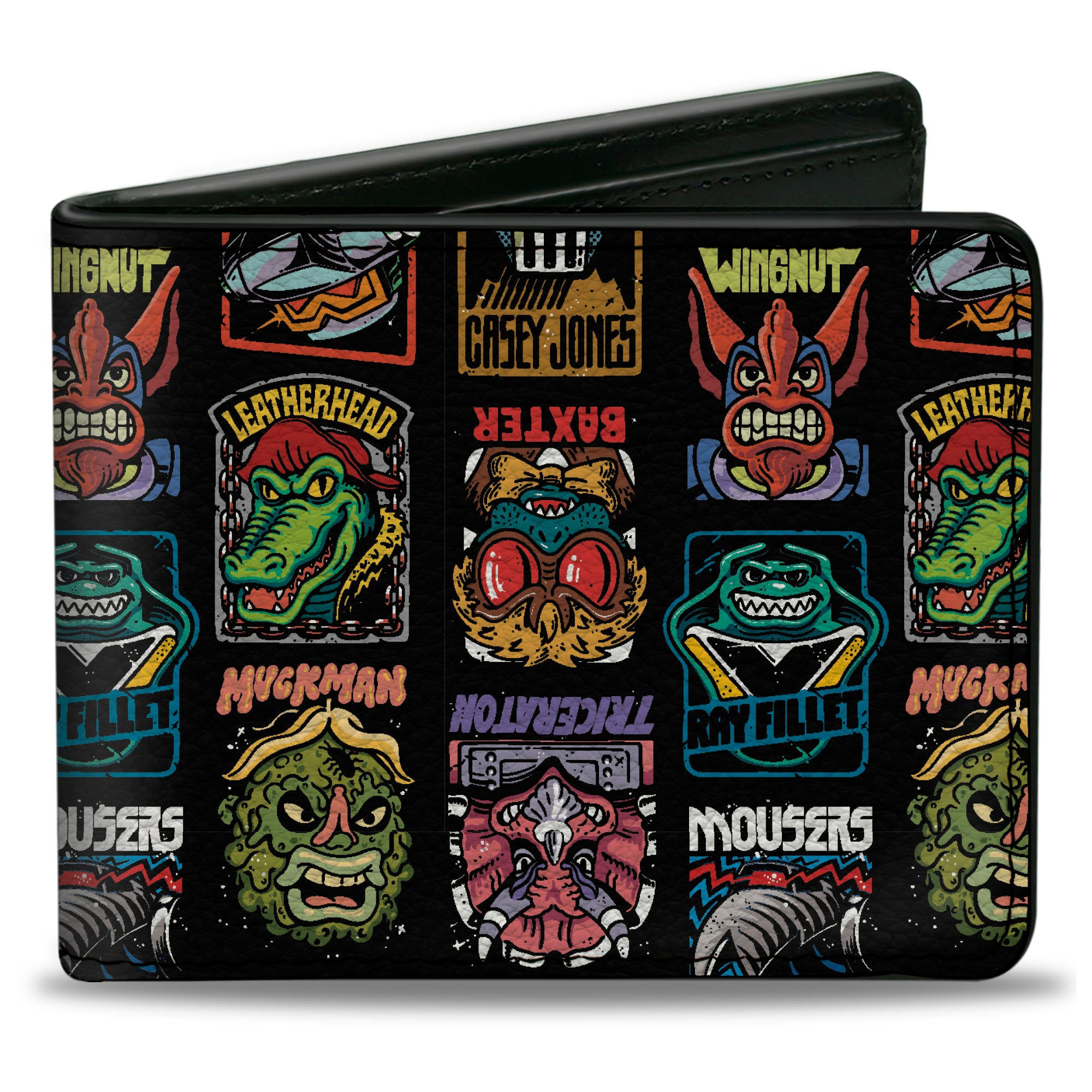 Bi-Fold Wallet - Teenage Mutant Ninja Turtles Allies and Villains Poses Black Bi-Fold Wallets Nickelodeon