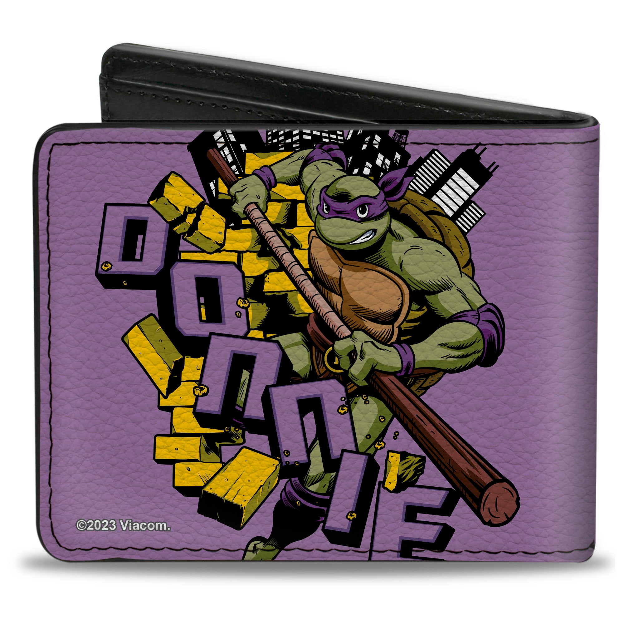 Bi-Fold Wallet - Teenage Mutant Ninja Turtles DONNIE Action Pose Purple Bi-Fold Wallets Nickelodeon