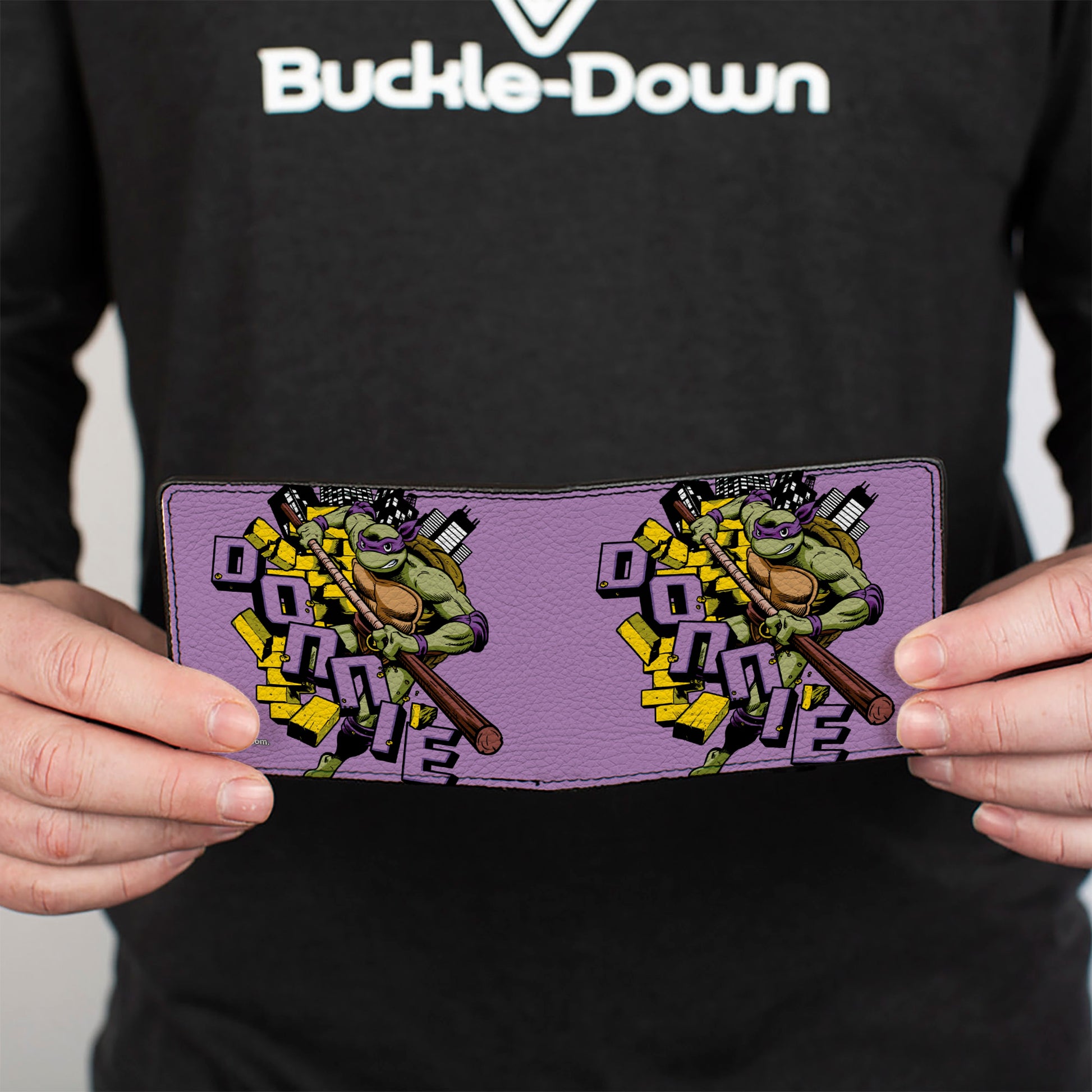 Bi-Fold Wallet - Teenage Mutant Ninja Turtles DONNIE Action Pose Purple Bi-Fold Wallets Teenage Mutant Ninja Turtles
