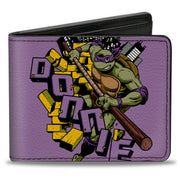 Bi-Fold Wallet - Teenage Mutant Ninja Turtles DONNIE Action Pose Purple Bi-Fold Wallets Teenage Mutant Ninja Turtles