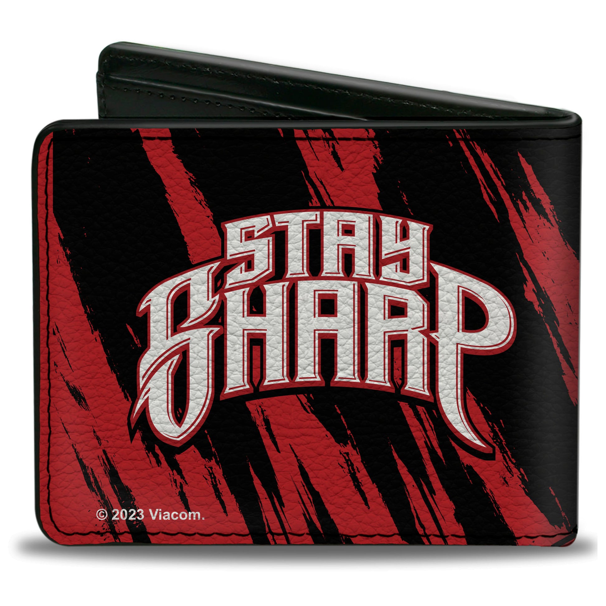 Bi-Fold Wallet - Teenage Mutant Ninja Turtles Shredder STAY SHARP Pose Black/Red Bi-Fold Wallets Teenage Mutant Ninja Turtles