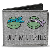 Bi-Fold Wallet - Teenage Mutant Ninja Turtles I ONLY DATE TURTLES Expressions Grays Bi-Fold Wallets Teenage Mutant Ninja Turtles