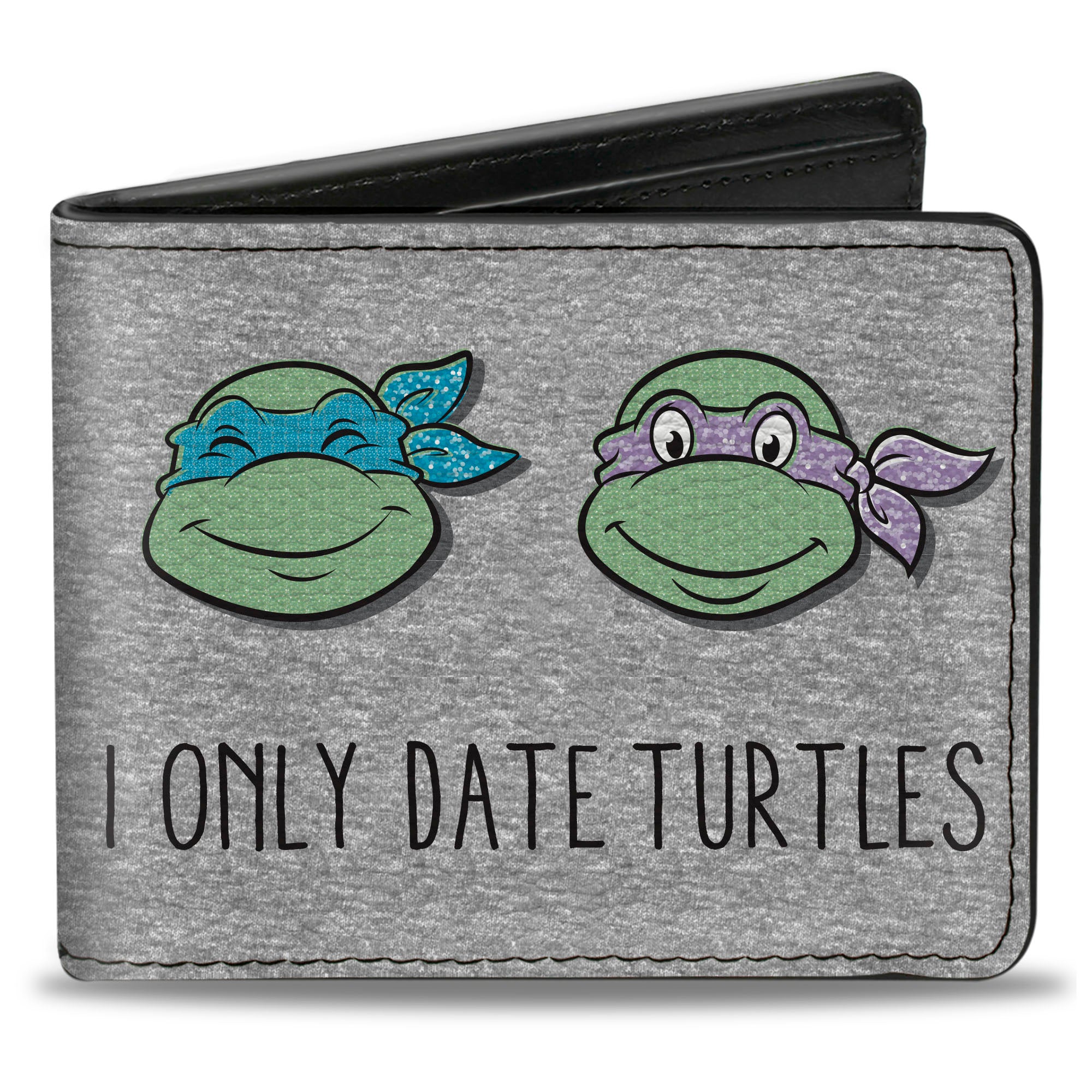 Bi-Fold Wallet - Teenage Mutant Ninja Turtles I ONLY DATE TURTLES Expressions Grays Bi-Fold Wallets Teenage Mutant Ninja Turtles