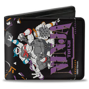 Bi-Fold Wallet - Teenage Mutant Ninja Turtles NINJA TOUGH Group Pose and Enemies Black/Multi Color Bi-Fold Wallets Teenage Mutant Ninja Turtles