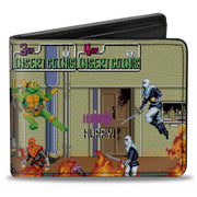 Bi-Fold Wallet - Teenage Mutant Ninja Turtles 8-Bit Video Battle Scene Bi-Fold Wallets Teenage Mutant Ninja Turtles