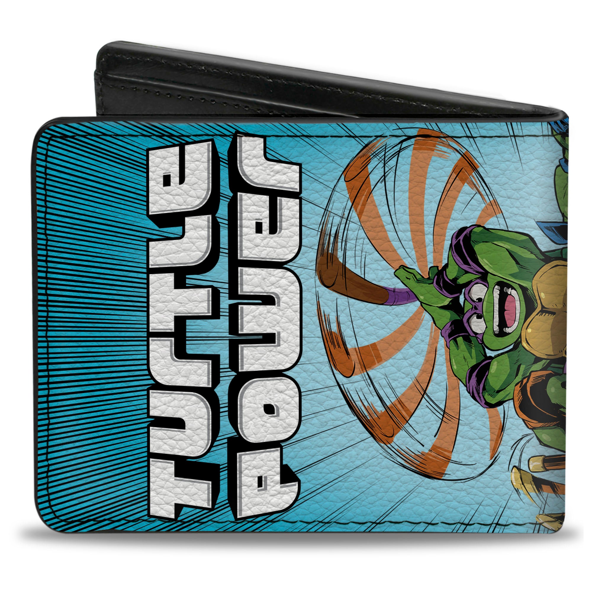 Bi-Fold Wallet - Teenage Mutant Ninja Turtles TURTLE POWER Group Pose Rays Blues Bi-Fold Wallets Teenage Mutant Ninja Turtles