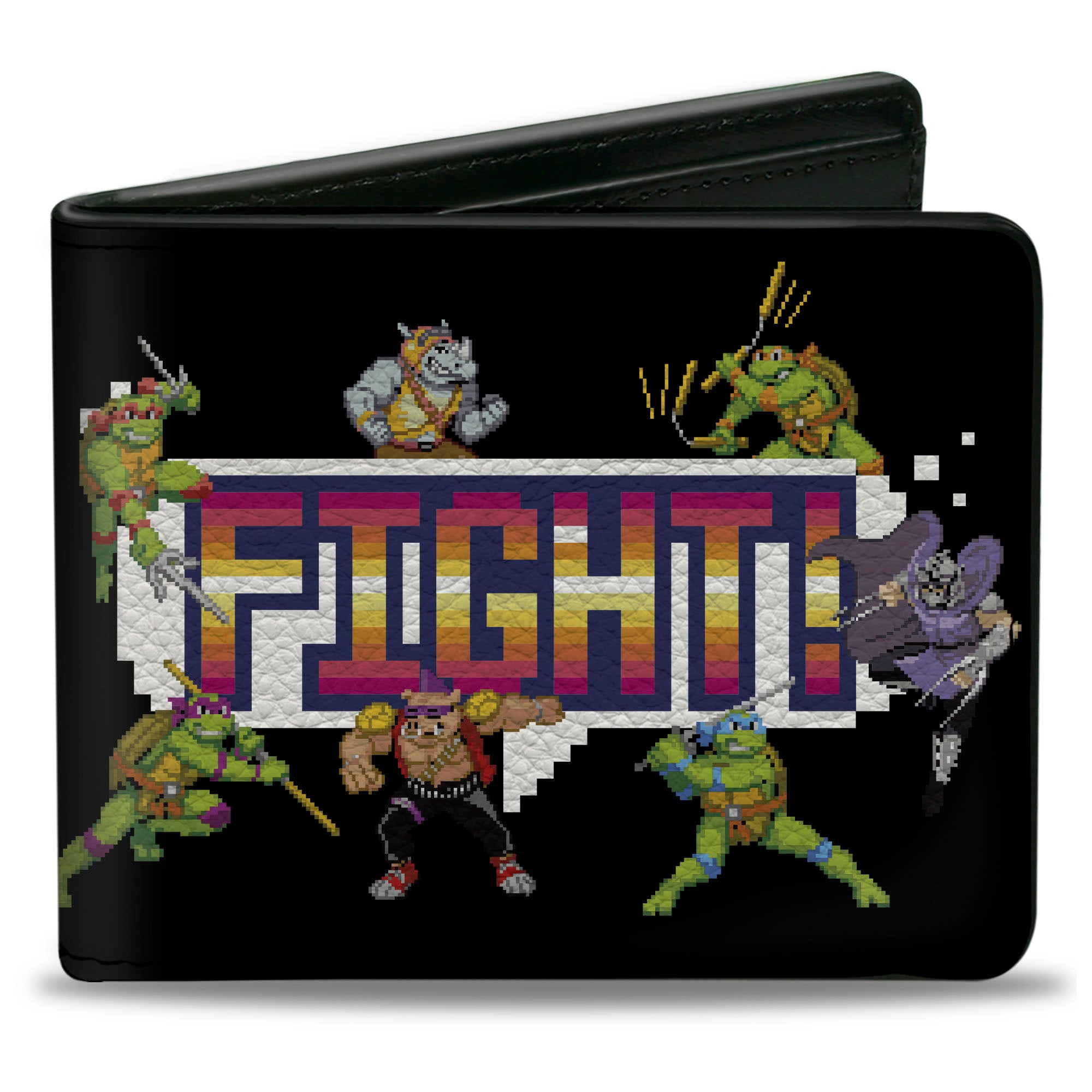 Bi-Fold Wallet - Teenage Mutant Ninja Turtles and Villains FIGHT! Pose Black Bi-Fold Wallets Teenage Mutant Ninja Turtles