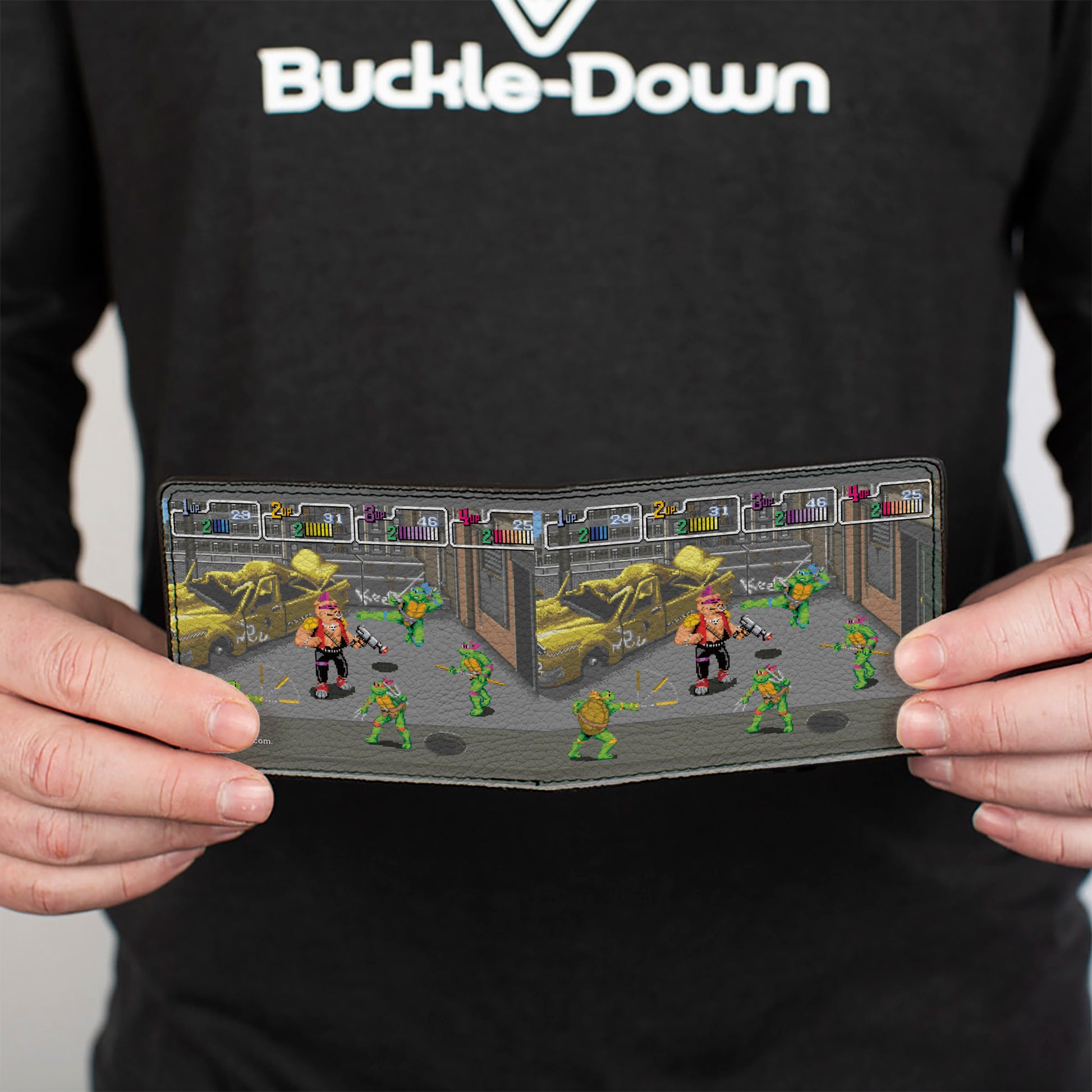 Bi-Fold Wallet - Teenage Mutant Ninja Turtles Battle Bebop Arcade Scene Bi-Fold Wallets Teenage Mutant Ninja Turtles