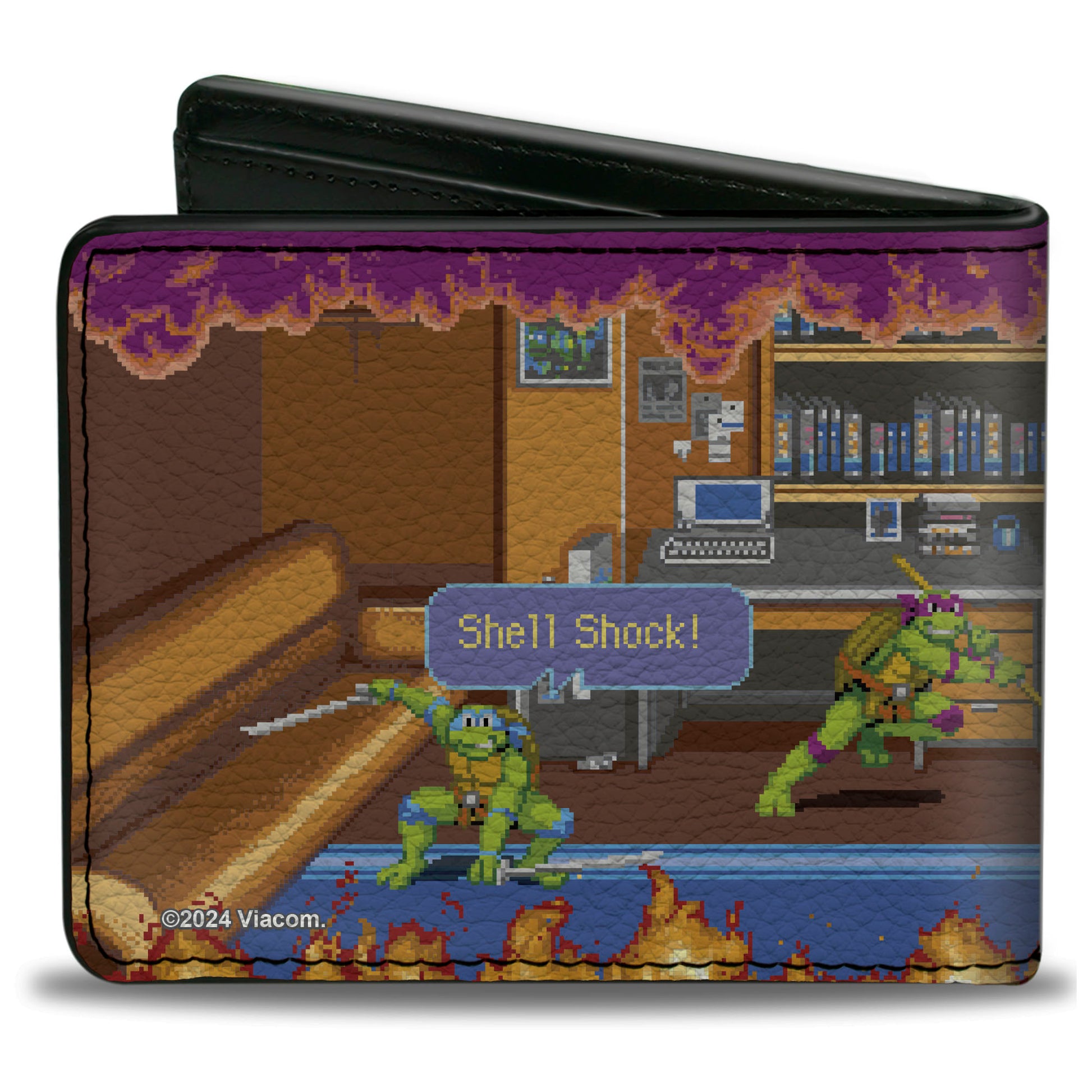 Bi-Fold Wallet - Teenage Mutant Ninja Turtles Battle Rocksteady Arcade Scene Bi-Fold Wallets Teenage Mutant Ninja Turtles
