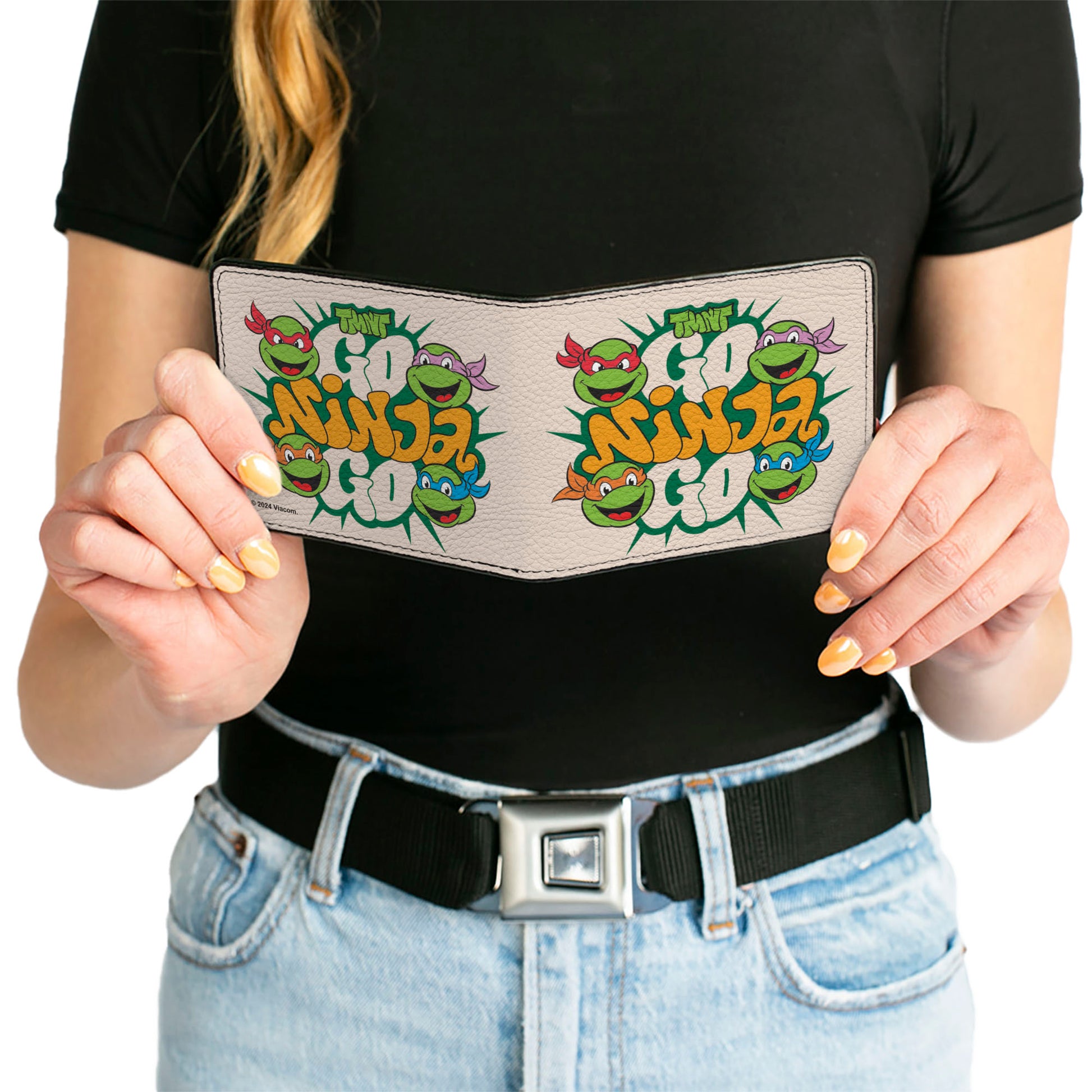 Bi-Fold Wallet - Teenage Mutant Ninja Turtles GO NINJA GO Faces White Bi-Fold Wallets Teenage Mutant Ninja Turtles