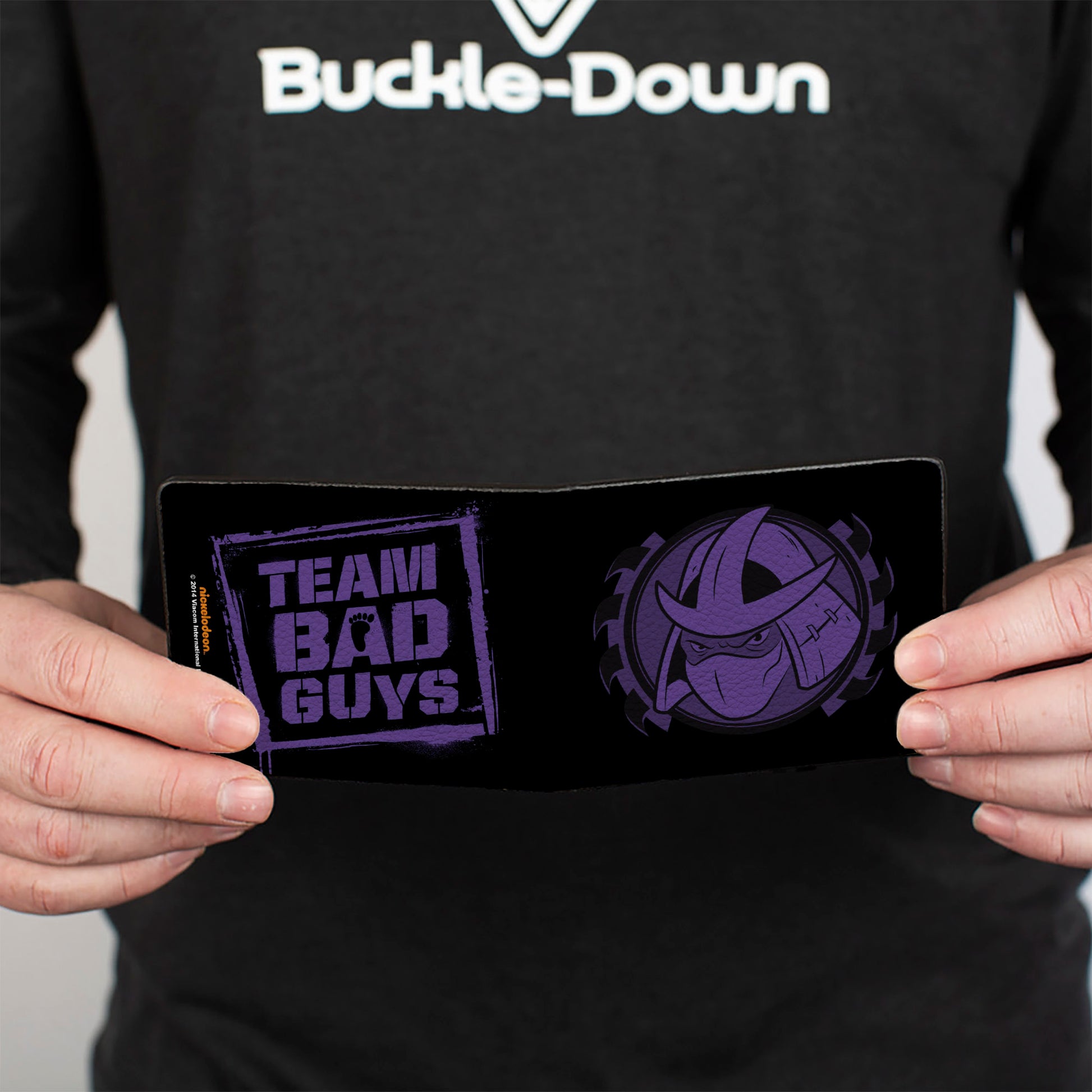 Bi-Fold Wallet - Shredder Face + TEAM BAD GUYS Black Purple Bi-Fold Wallets Teenage Mutant Ninja Turtles