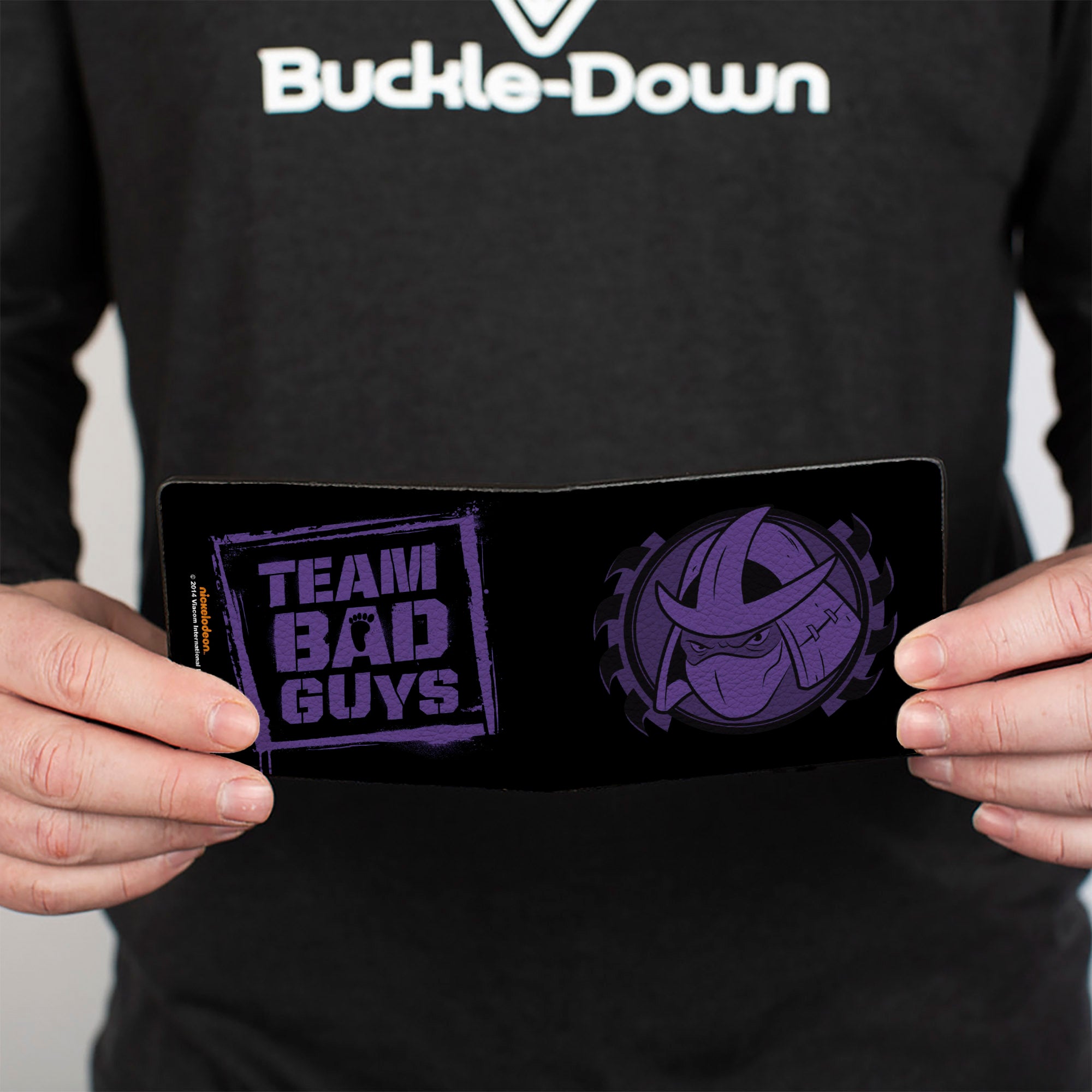 Bi-Fold Wallet - Shredder Face + TEAM BAD GUYS Black Purple Bi-Fold Wallets Teenage Mutant Ninja Turtles