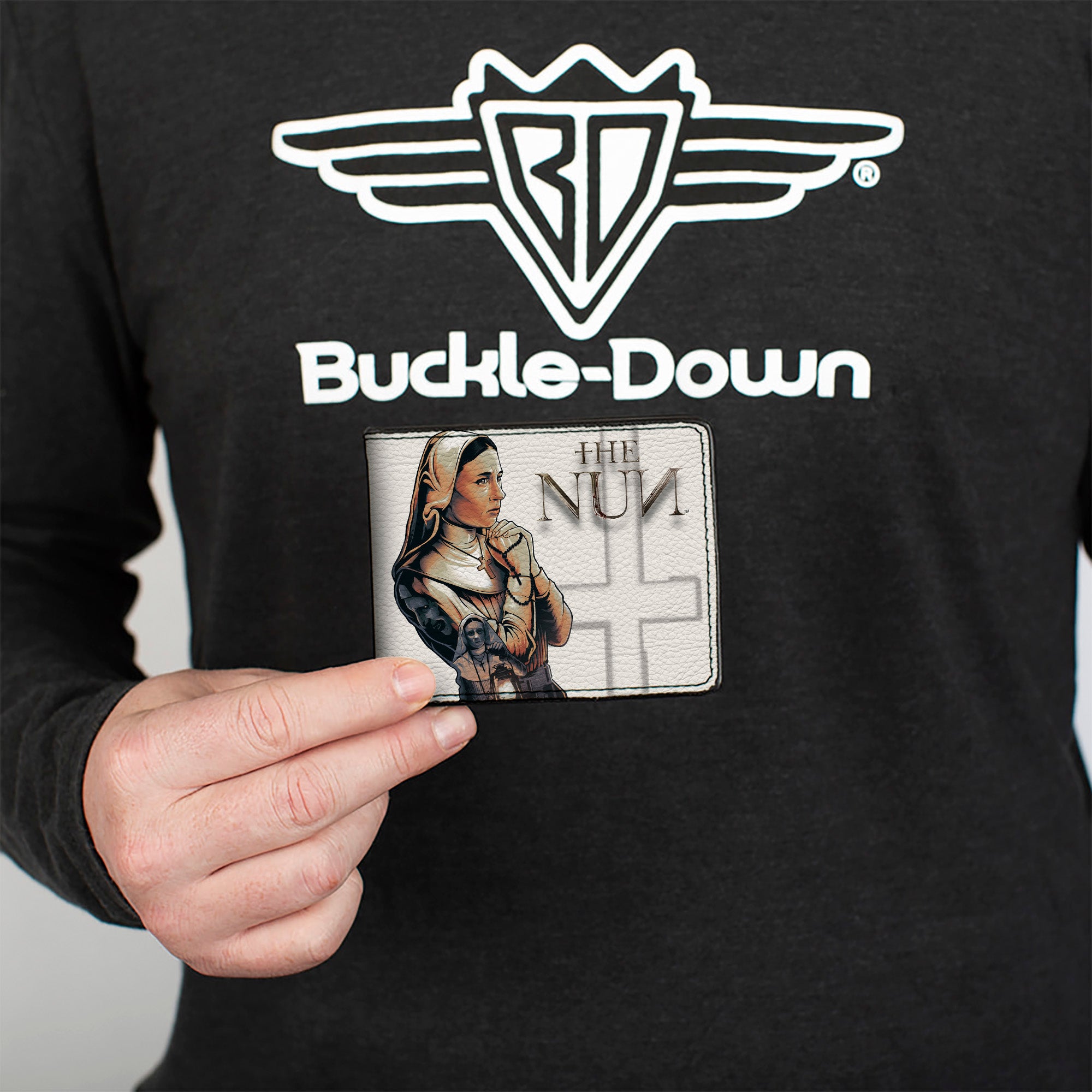 Bi-Fold Wallet - THE NUN Sister Irene Rosary Lantern Pose Ivory Grays Bi-Fold Wallets The Nun