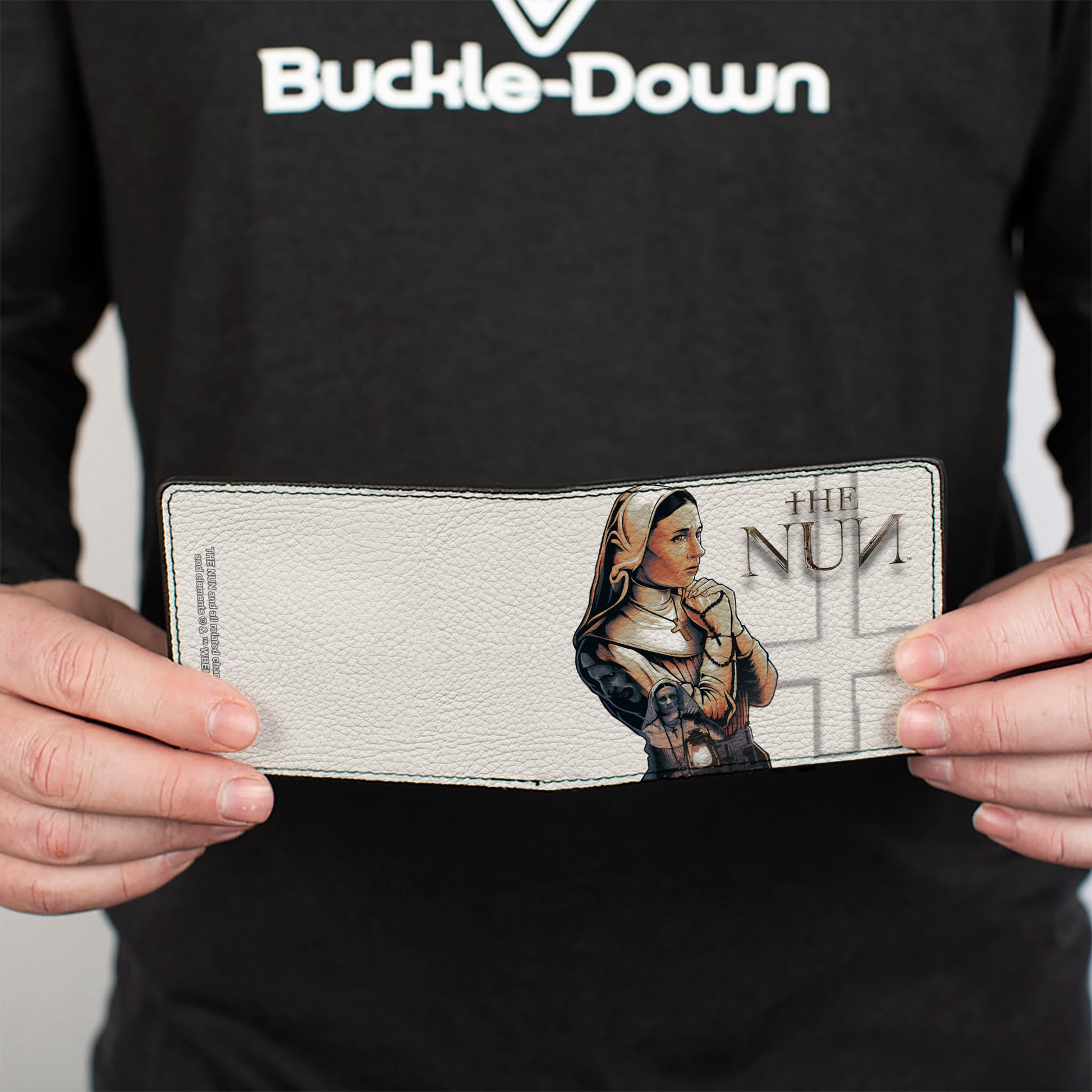 Bi-Fold Wallet - THE NUN Sister Irene Rosary Lantern Pose Ivory Grays Bi-Fold Wallets The Nun