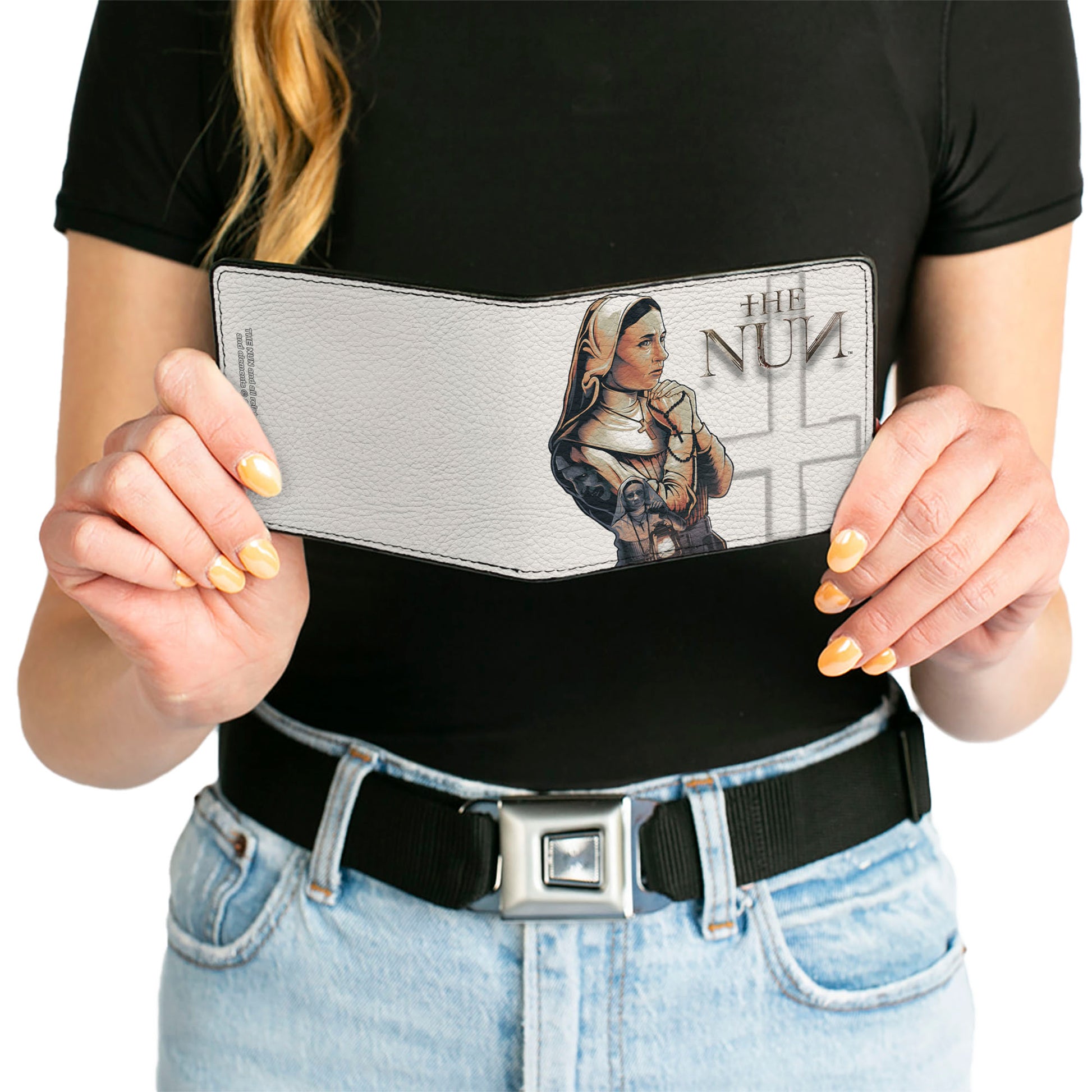 Bi-Fold Wallet - THE NUN Sister Irene Rosary Lantern Pose Ivory Grays Bi-Fold Wallets The Nun