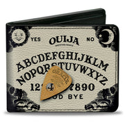 Bi-Fold Wallet - Ouija Board with Planchette White/Black Bi-Fold Wallets Ouija Board