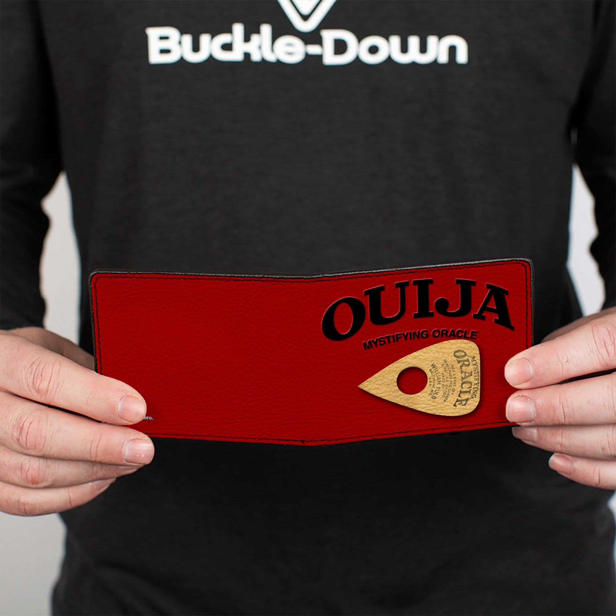 Bi-Fold Wallet - OUIJA Board Logo Planchette Red/Black Bi-Fold Wallets Ouija Board