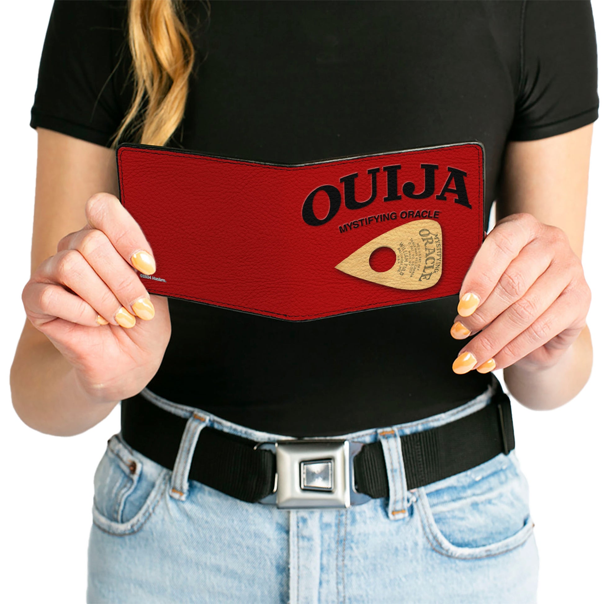 Bi-Fold Wallet - OUIJA Board Logo Planchette Red/Black Bi-Fold Wallets Ouija Board