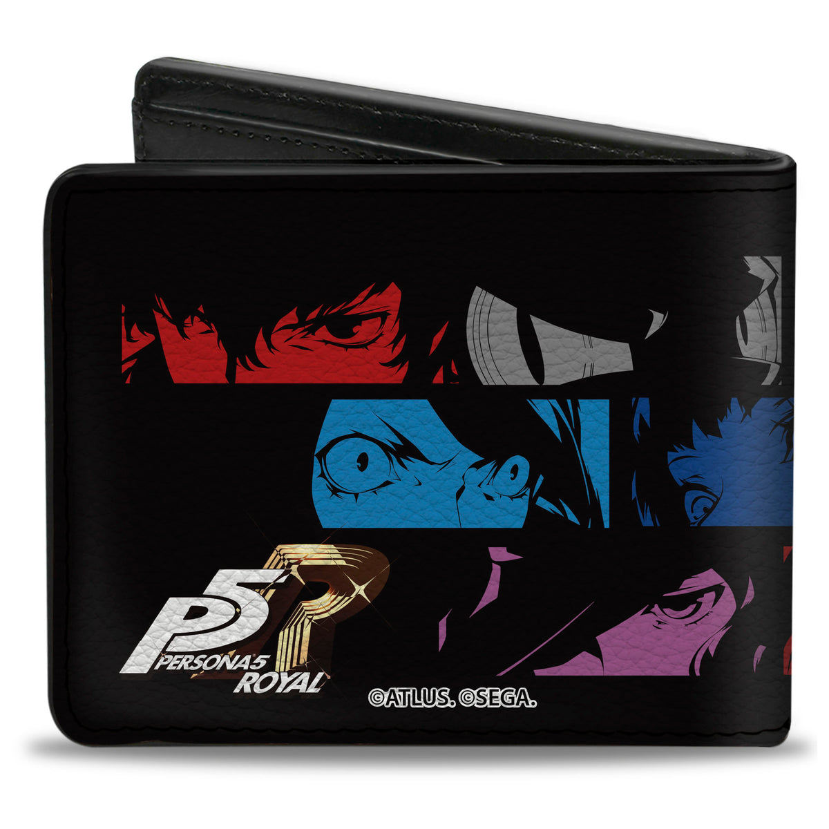 Bi-Fold Wallet - Persona 5 Royal Critical Hit Character Eye Blocks Black/Multi Color Bi-Fold Wallets Persona 5