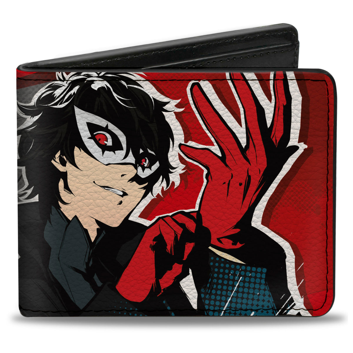 Bi-Fold Wallet - Persona 5 Joker Take Your Heart Pose Red/Black/White Bi-Fold Wallets Persona 5