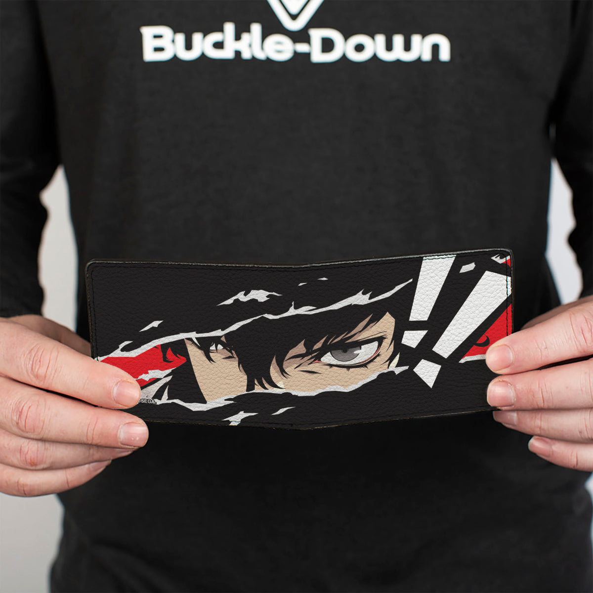 Bi-Fold Wallet - Persona 5 Ren Amamiya Joker Face Close-Up Red/Black/White Bi-Fold Wallets Persona 5