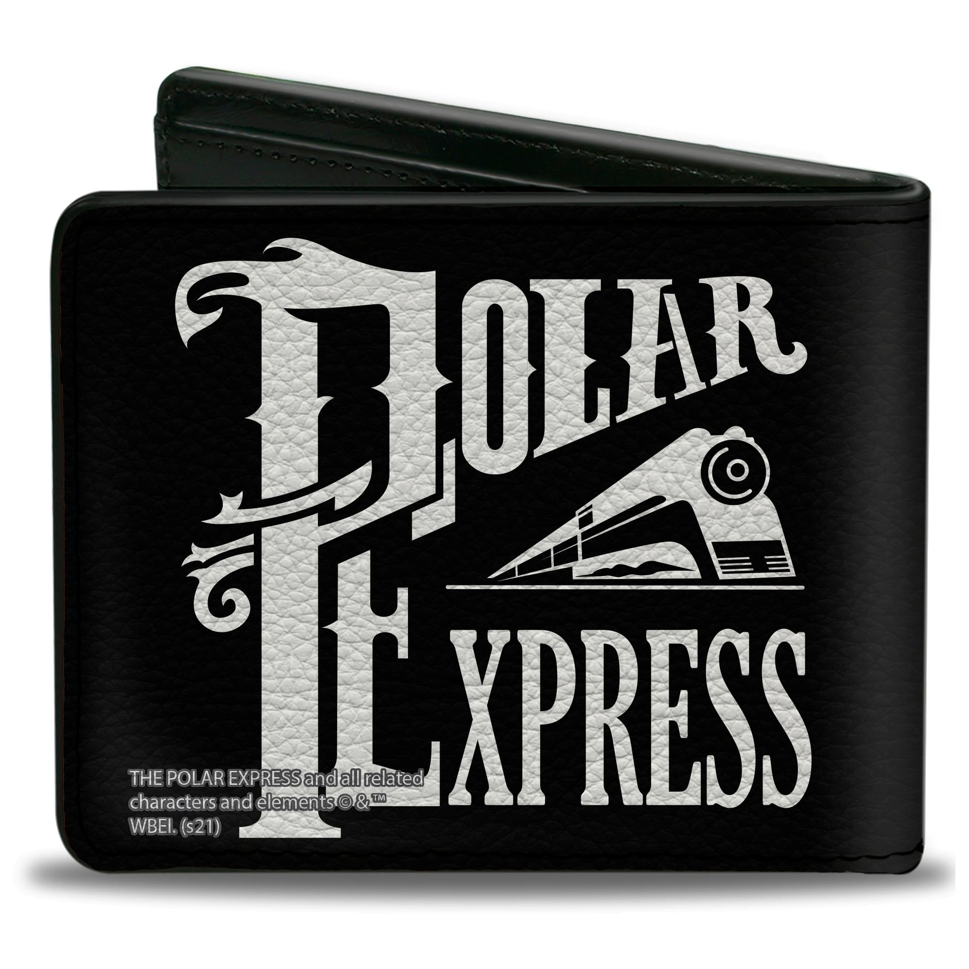 Bi-Fold Wallet - Classic POLAR EXPRESS Train Logo Black White Bi-Fold Wallets The Polar Express