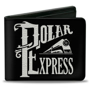 Bi-Fold Wallet - Classic POLAR EXPRESS Train Logo Black White Bi-Fold Wallets The Polar Express
