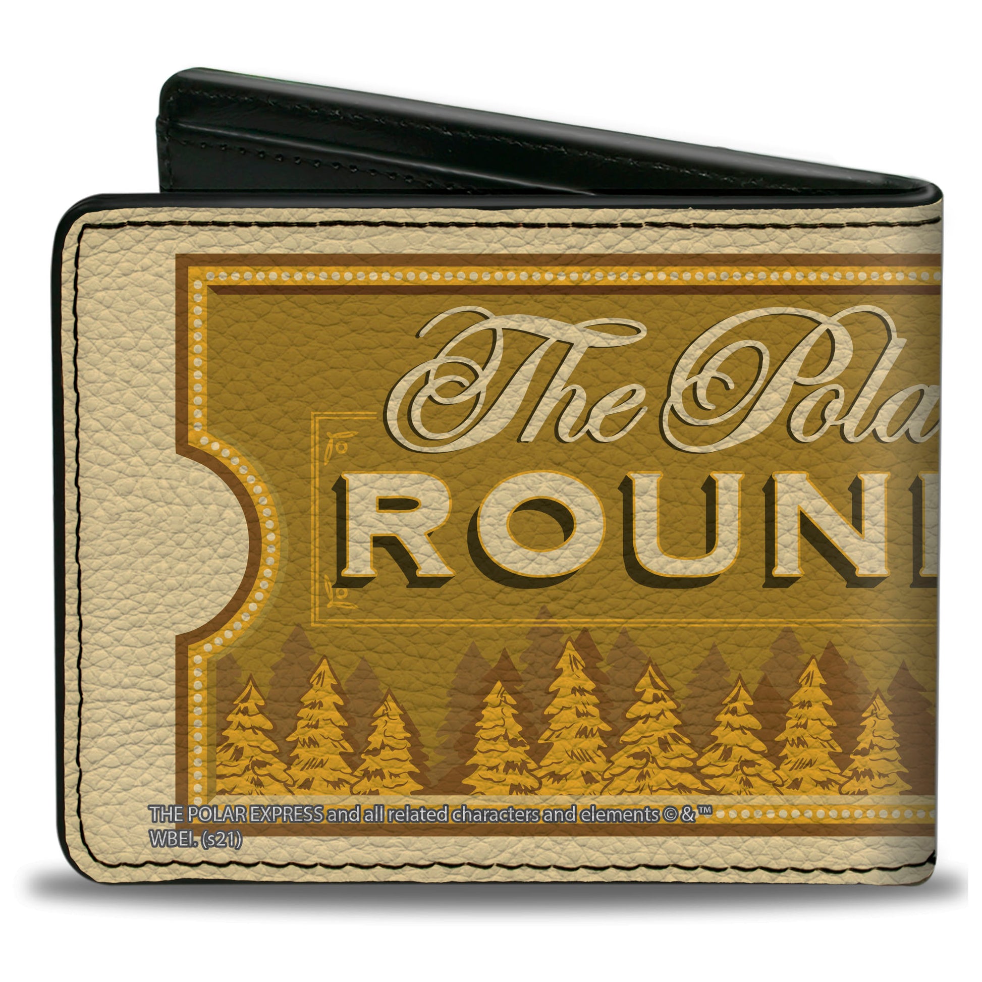 Bi-Fold Wallet - THE POLAR EXPRESS ROUND TRIP Train Ticket Golds Bi-Fold Wallets Warner Bros. Holiday Movies