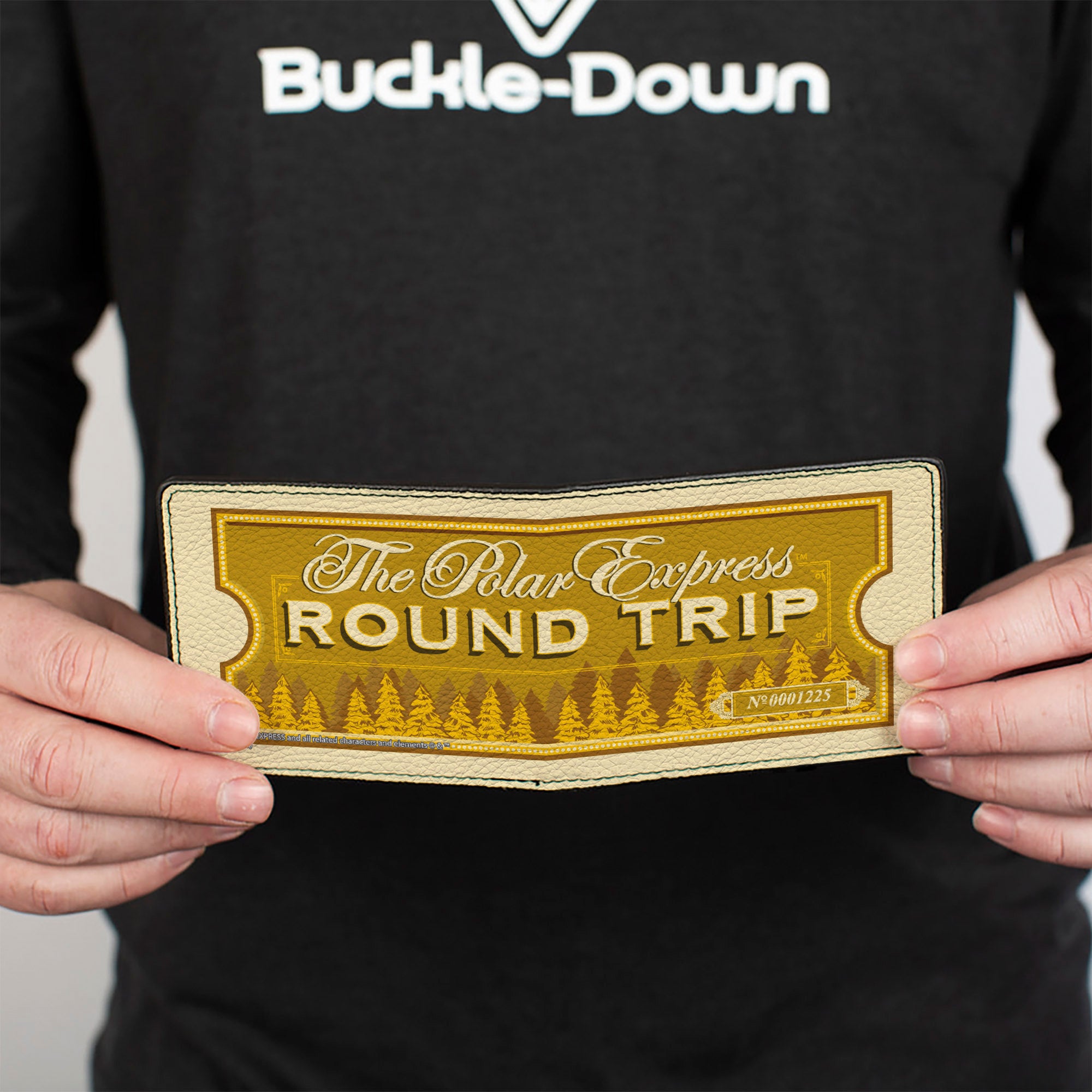 Bi-Fold Wallet - THE POLAR EXPRESS ROUND TRIP Train Ticket Golds Bi-Fold Wallets Warner Bros. Holiday Movies