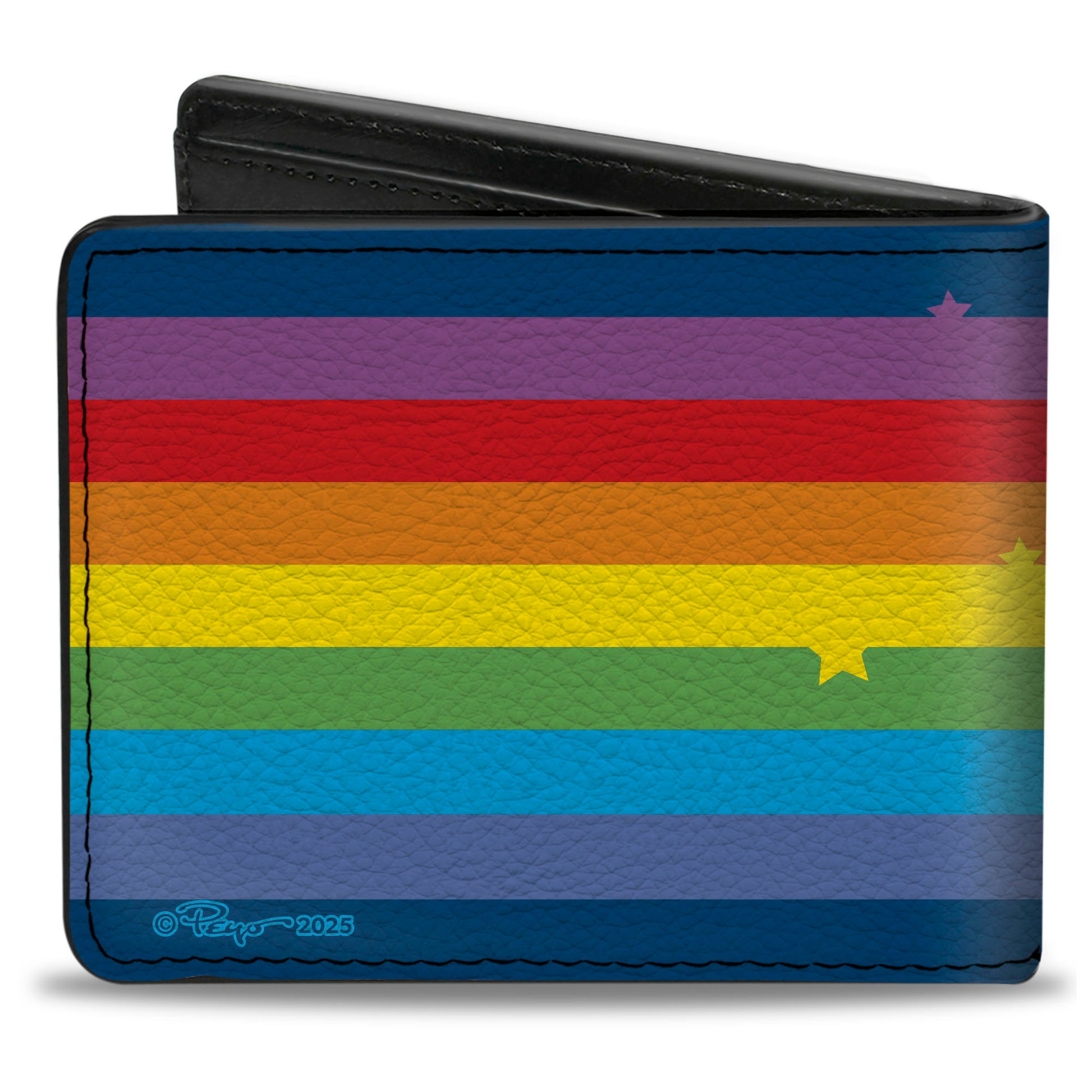 Bi-Fold Wallet - The Smurfs Walking Rainbow Pose Blue/Rainbow Bi-Fold Wallets The Smurfs