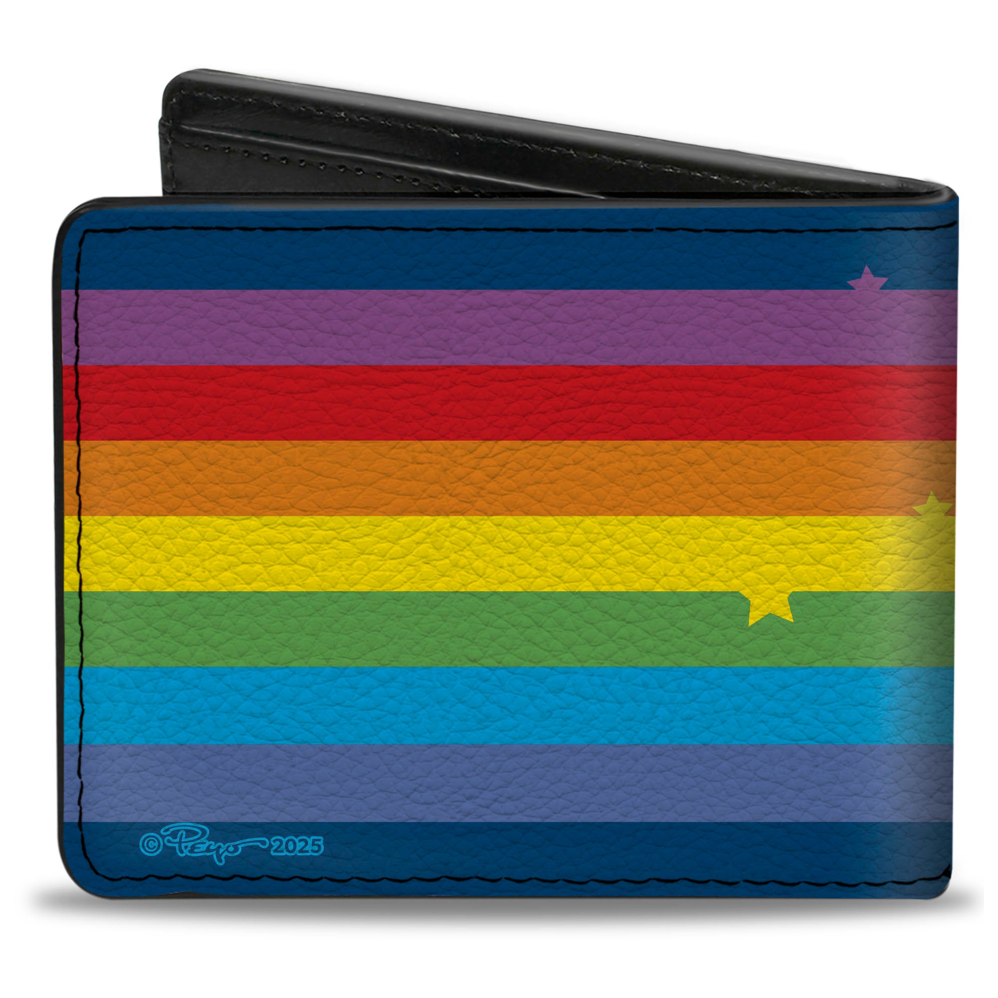 Bi-Fold Wallet - The Smurfs Walking Rainbow Pose Blue/Rainbow Bi-Fold Wallets The Smurfs