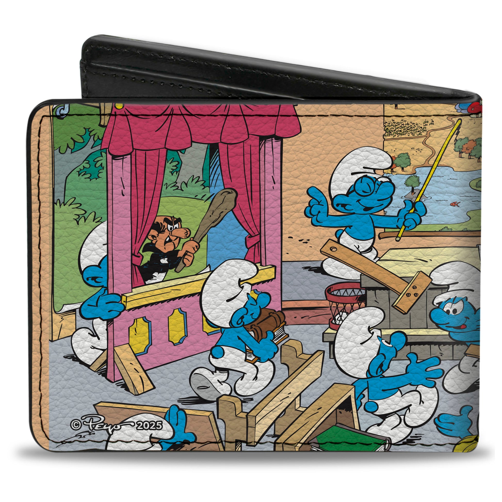 Bi-Fold Wallet - The Smurfs School Classroom Scene Bi-Fold Wallets The Smurfs