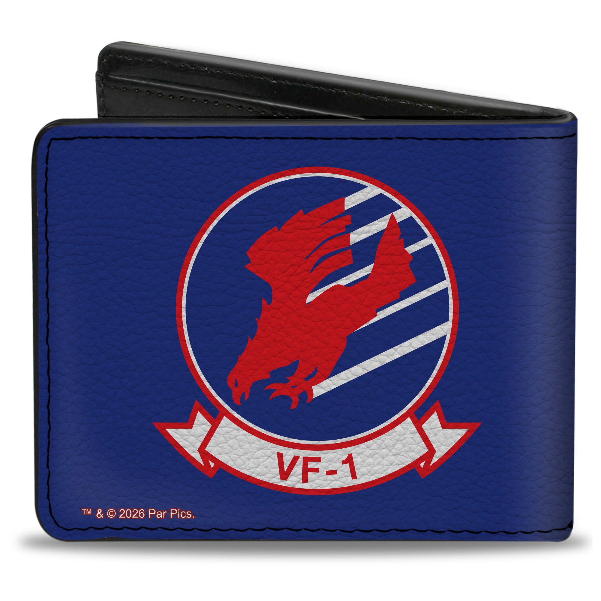 Bi-Fold Wallet - Top Gun TOMCAT and VF-1 Navy Patch Icons Red/Blue Bi-Fold Wallets Top Gun