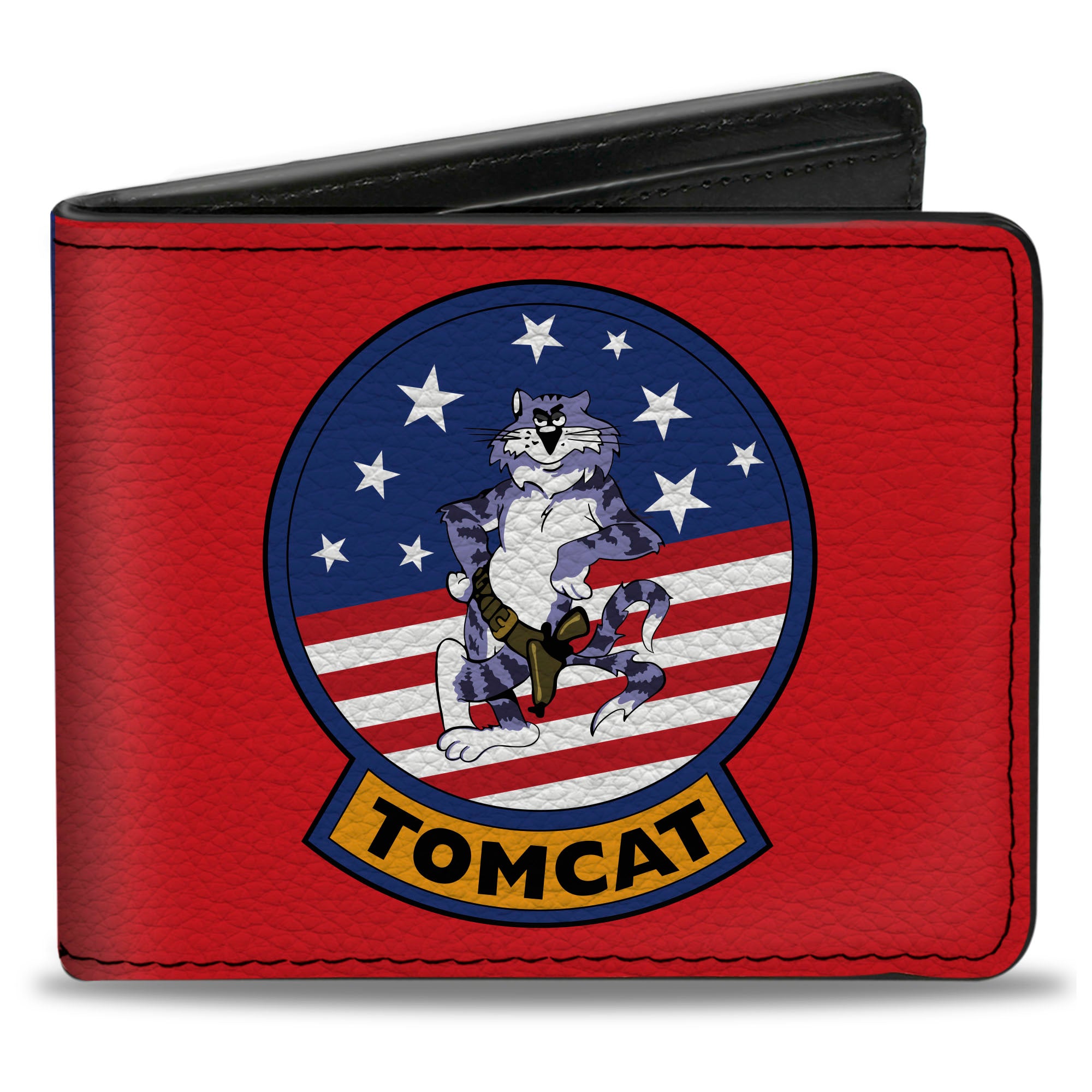 Bi-Fold Wallet - Top Gun TOMCAT and VF-1 Navy Patch Icons Red/Blue Bi-Fold Wallets Top Gun