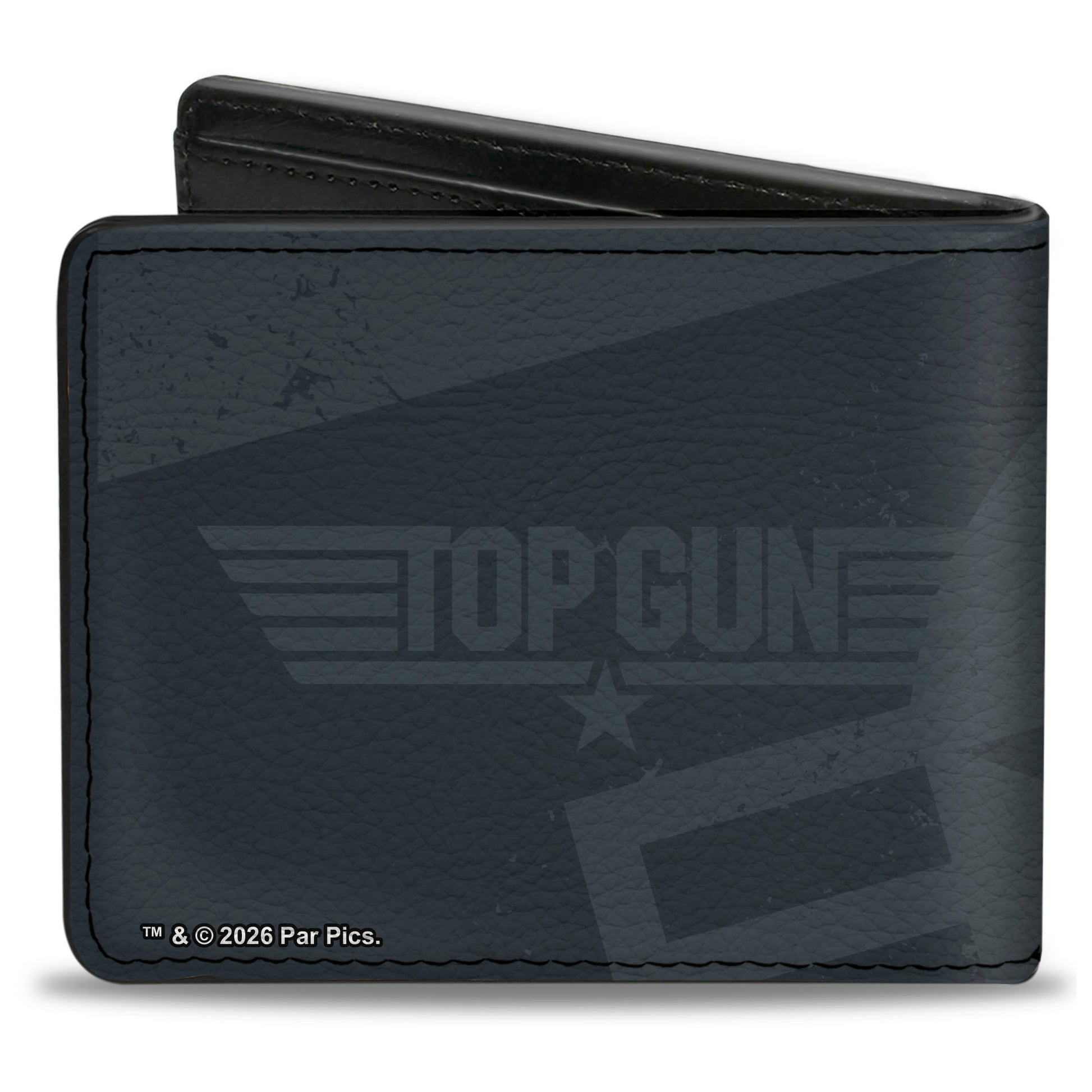 Bi-Fold Wallet - Top Gun CV-61 USS RANGER 100 CENTURION Emblem Grays Bi-Fold Wallets Top Gun