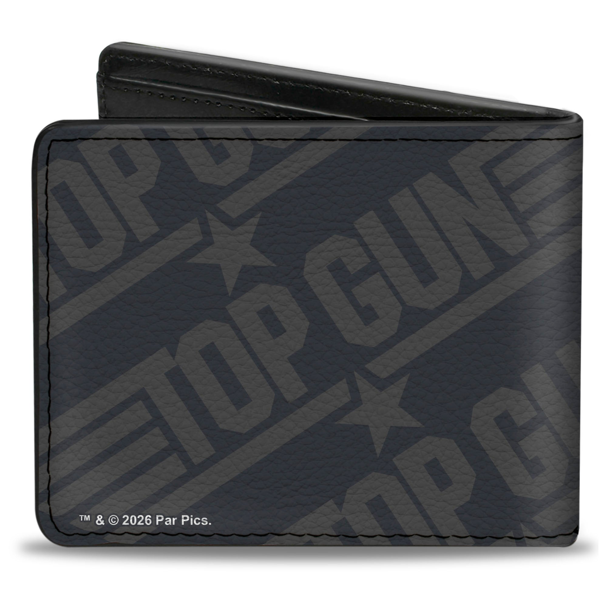Bi-Fold Wallet - TOP GUN Title Logo Black/Blue/Gray Bi-Fold Wallets Top Gun